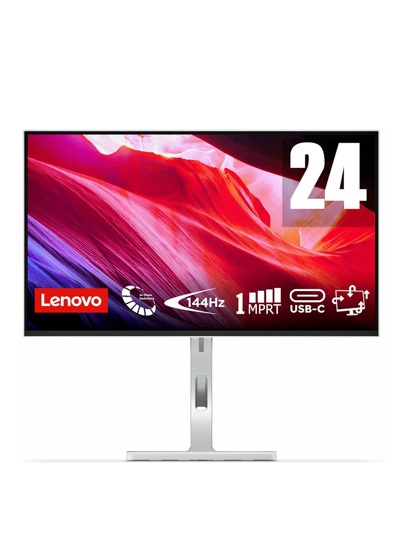 Lenovo L24D-4C 23.8" FHD IPS Monitor - 144Hz, AMD FreeSync, USB-C Docking (75W PD), USB Hub, Speakers, VESA Mount