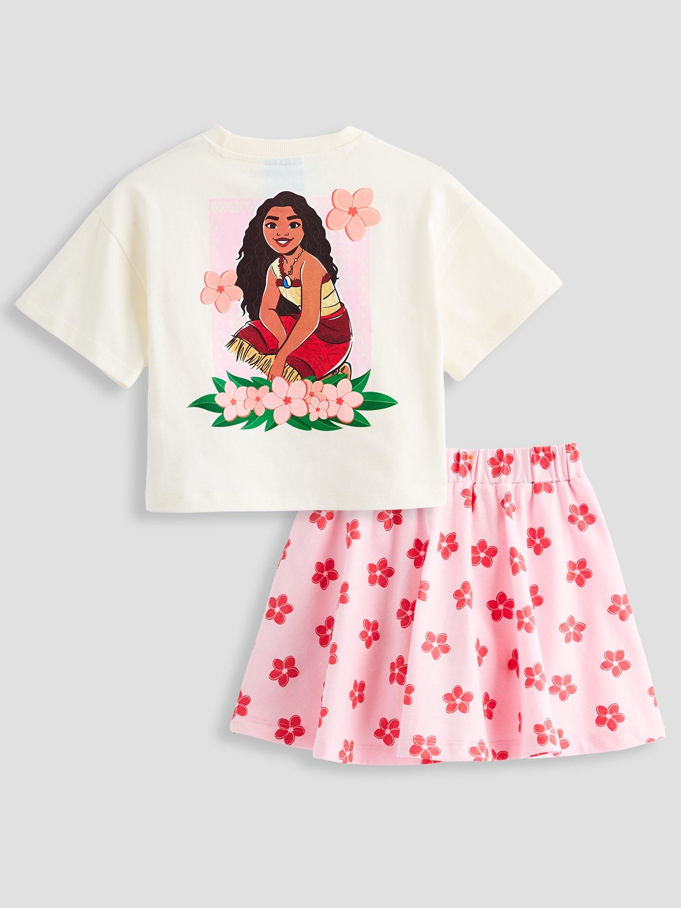 The Very Collection Moana Back Print Stripe Skirt Set - Pink