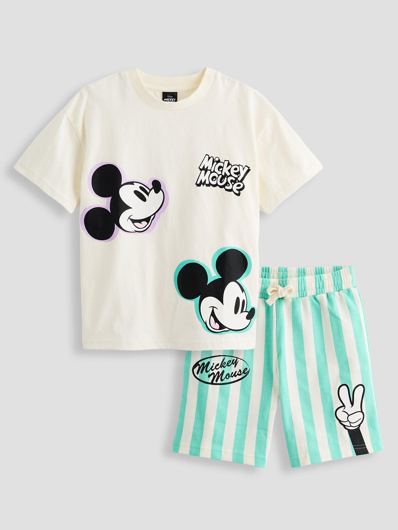 The Very Collection Mickey Mouse Short and T-Shirt Set - Green
