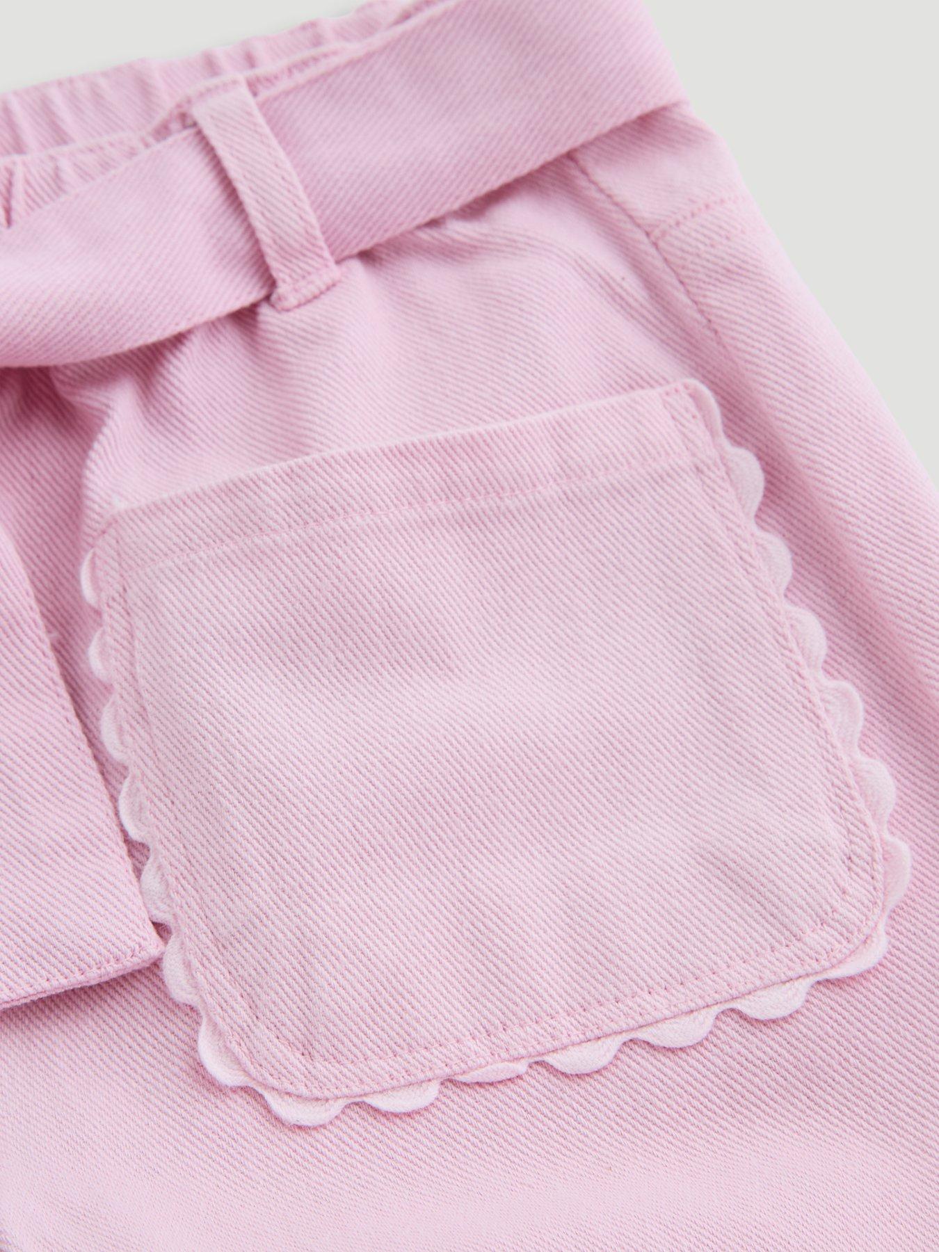 Image 4 of 5 of The Very Collection Girls Ric Rac Pocket Twill Trouser - Pink