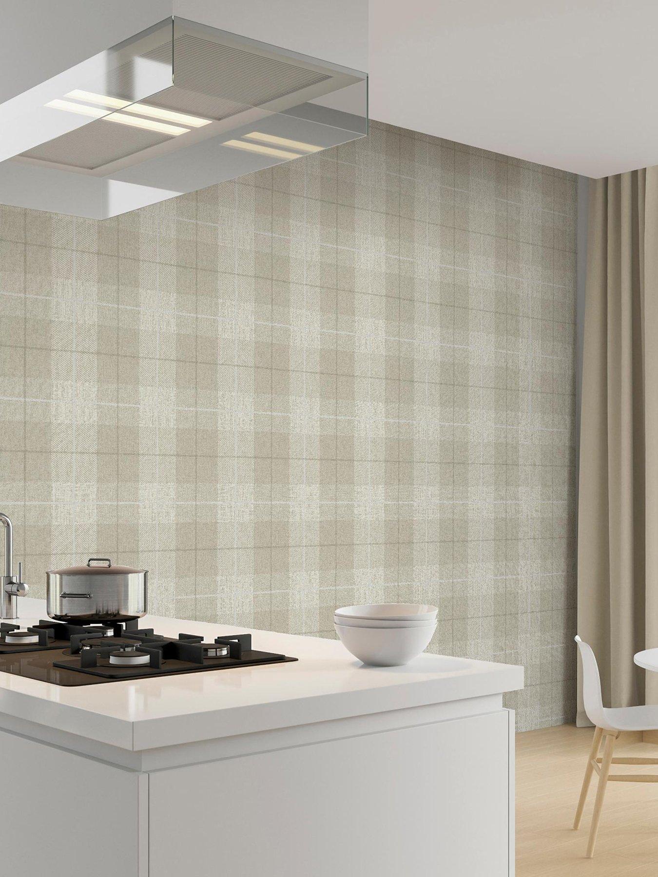 ARTHOUSE Country Tartan Taupe Wallpaper