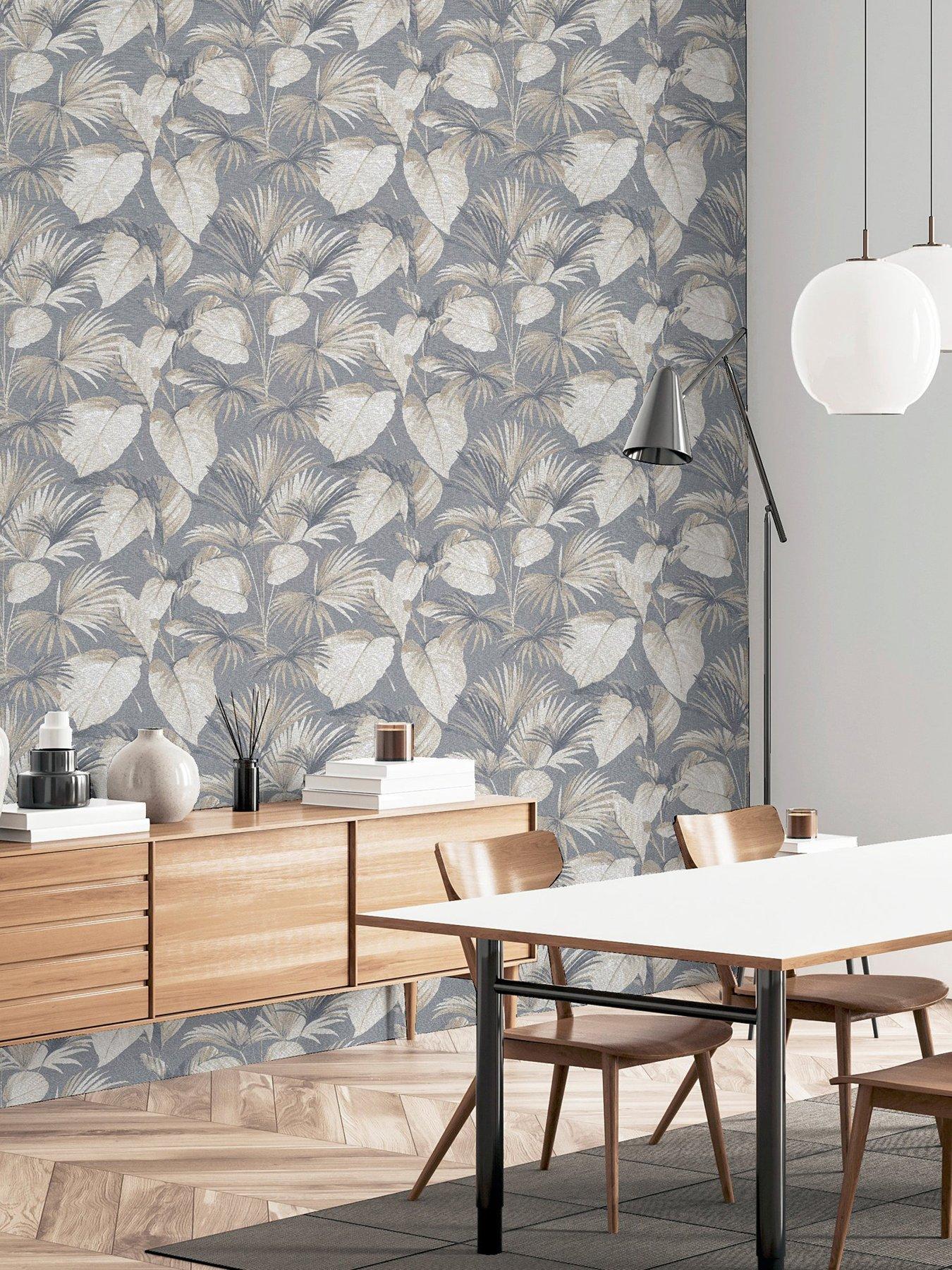 Arthouse Palm Grove Grey Wallpaper