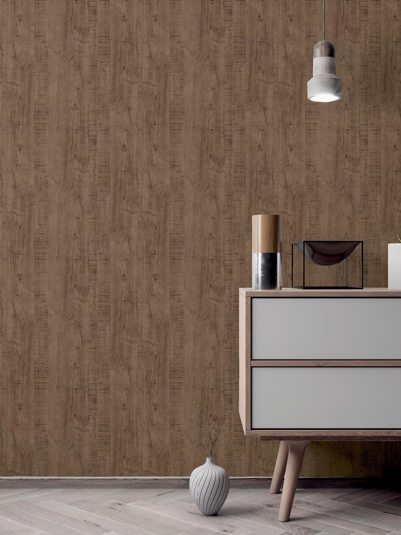 ARTHOUSE Luxe Timber Espresso Wallpaper