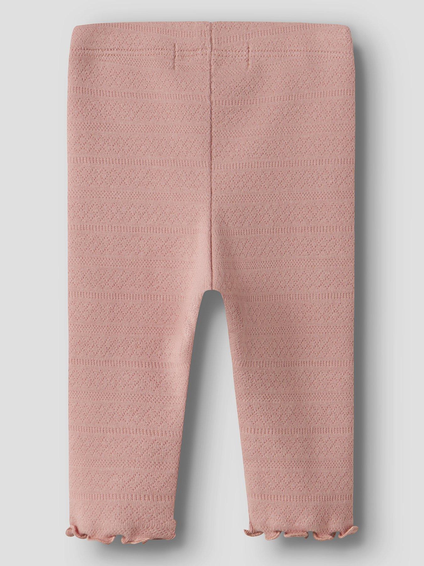 Image 2 of 3 of Lil Atelier Baby Girls Pointelle Leggings - Light Pink