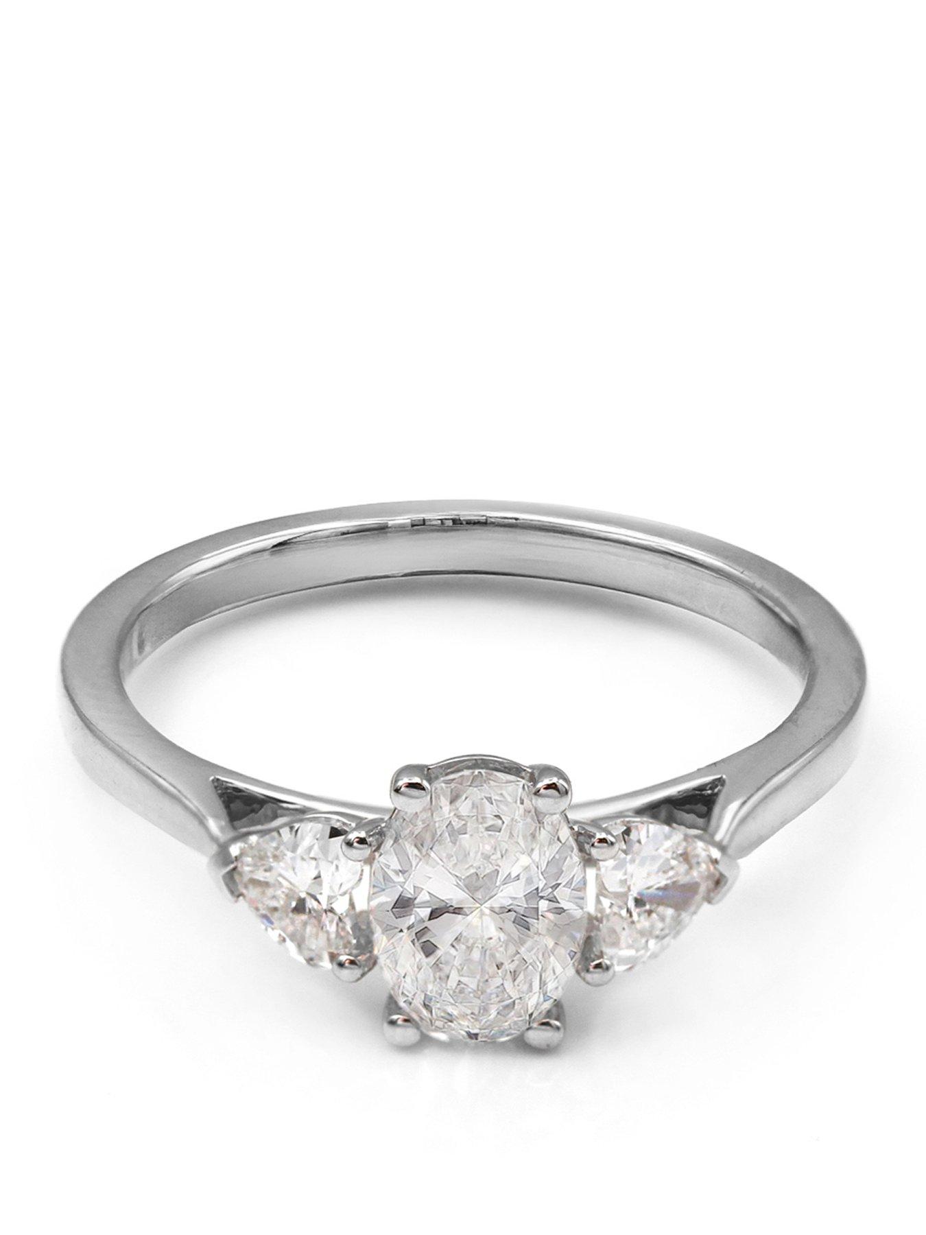 Say It With Oval  &  Heart 1.00ct Lab Grown Diamond Ring - 9ct White Gold