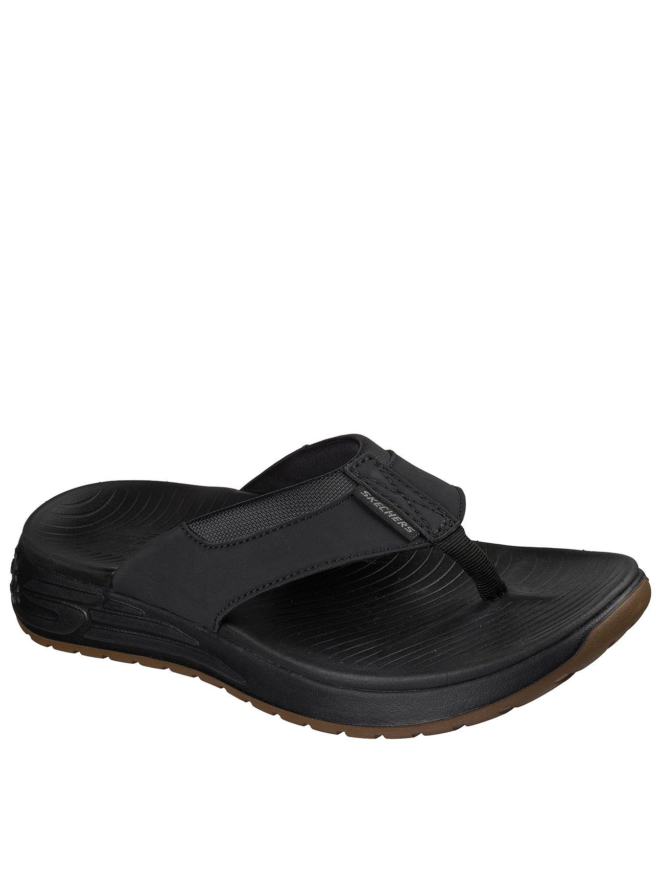 Skechers Street Retro Jogger Flip Flop - Black
