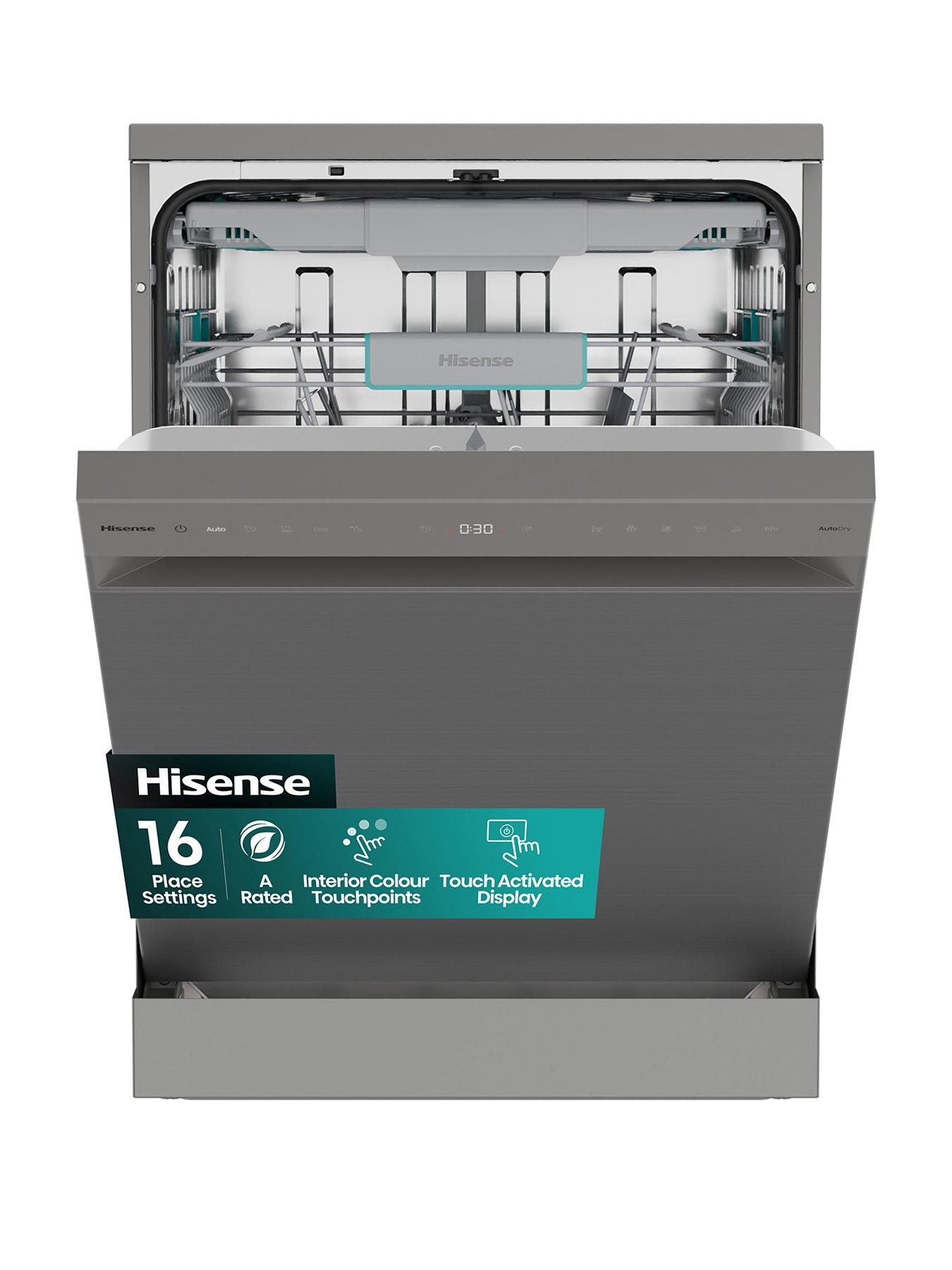 Hisense HS663A90XUK Full Size Dishwasher - Stainless Steel