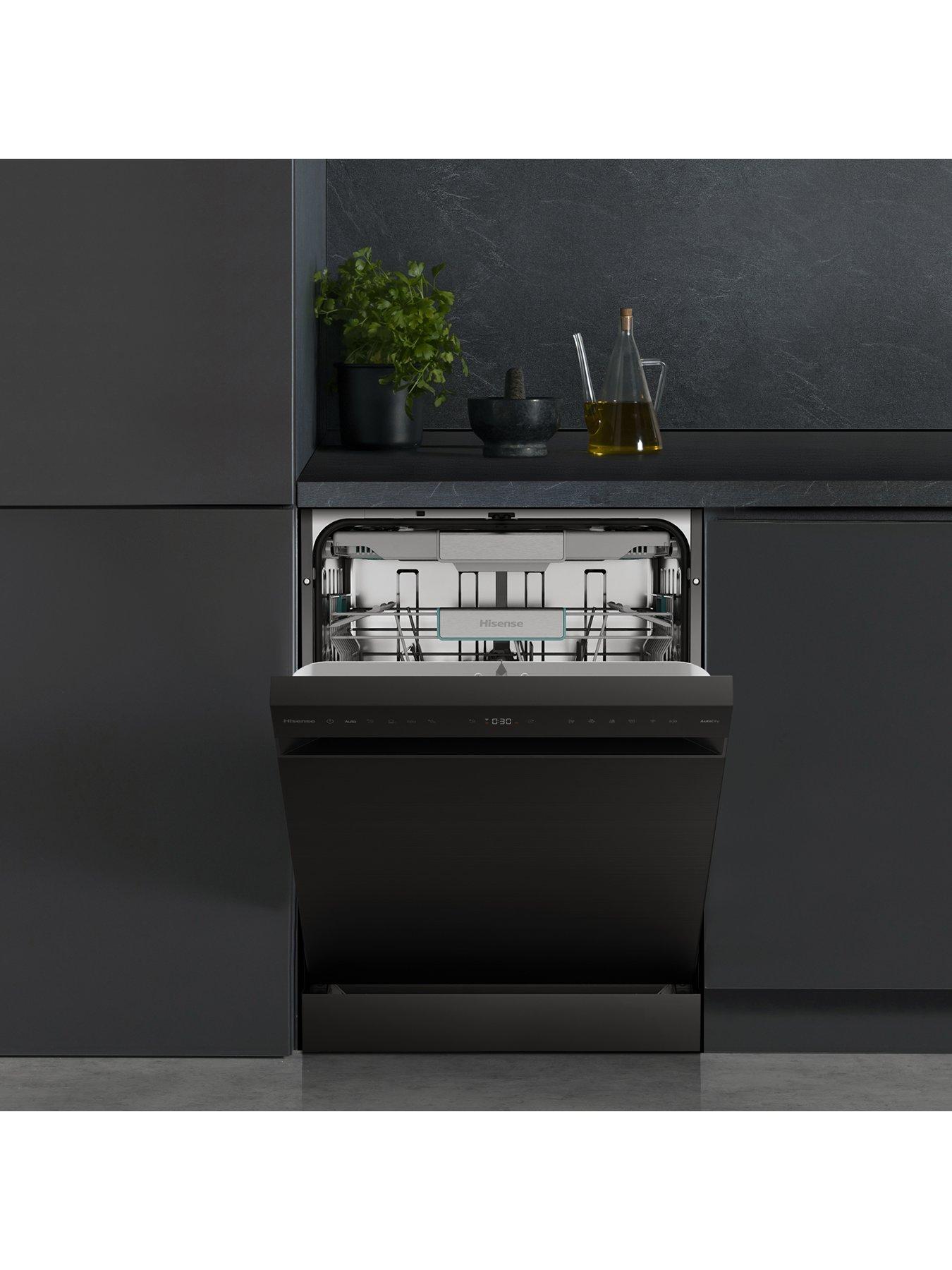 Image 5 of 7 of Hisense HS673A90BXUK Full Size WiFi-enabled Dishwasher - Black Inox