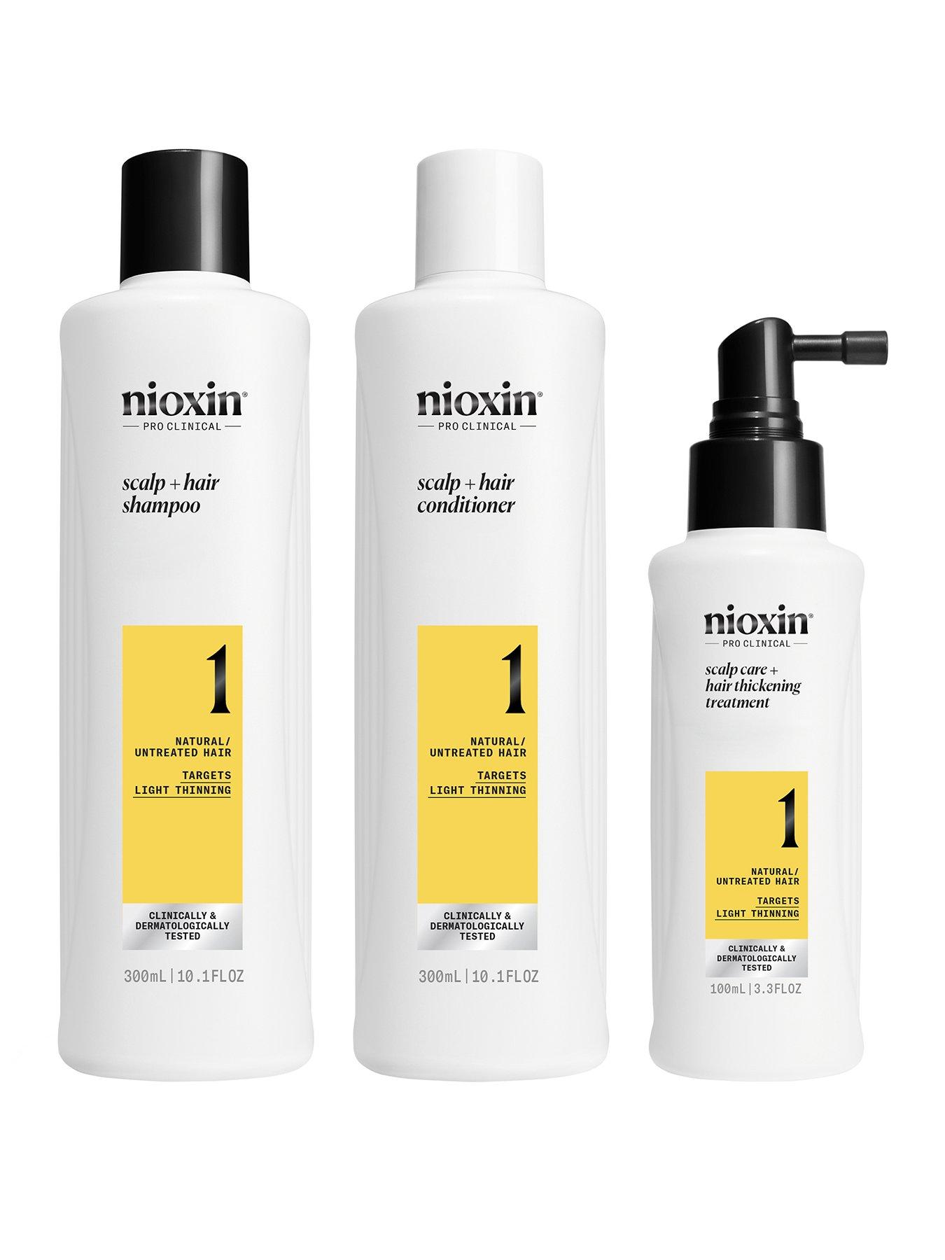 Nioxin Scalp + Hair Thickening System 1 for Natural Hair with Light Thinning, Loyalty Kit