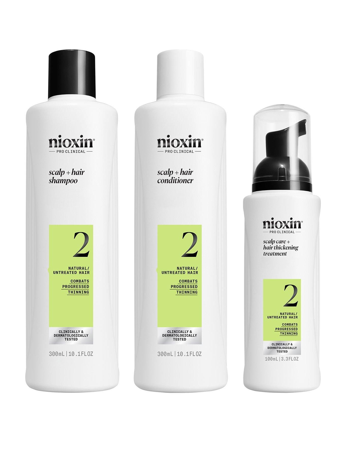 Nioxin Scalp + Hair Thickening System 2 for Natural Hair with Progressed Thinning, Loyalty Kit