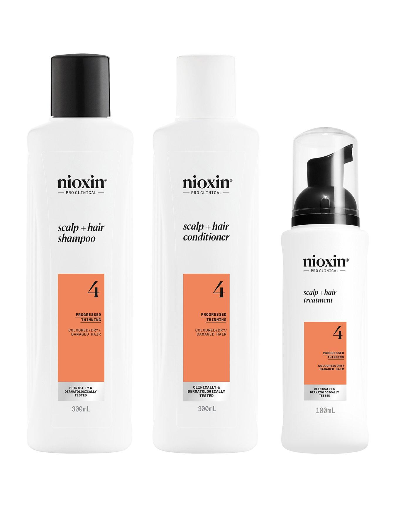 Nioxin Scalp + Hair Thickening System 4 for Coloured, Dry and Damaged Hair with Progressed Thinning, Loyalty Kit