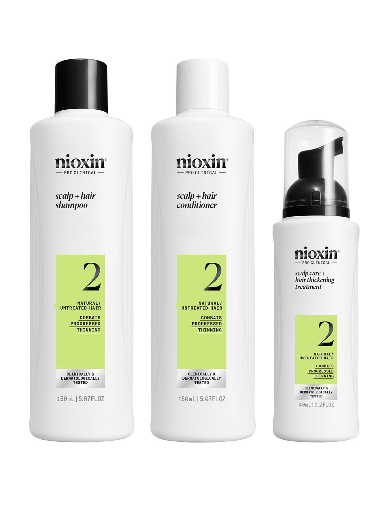 Nioxin: Scalp + Hair Thickening System 2 for Natural Hair with Progressed Thinning, Trial Kit