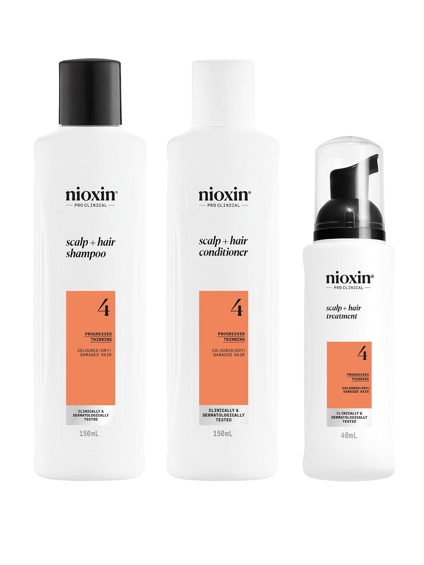 Nioxin: Scalp + Hair Thickening System 4 for Coloured, Dry and Damaged Hair with Progressed Thinning, Trial Kit