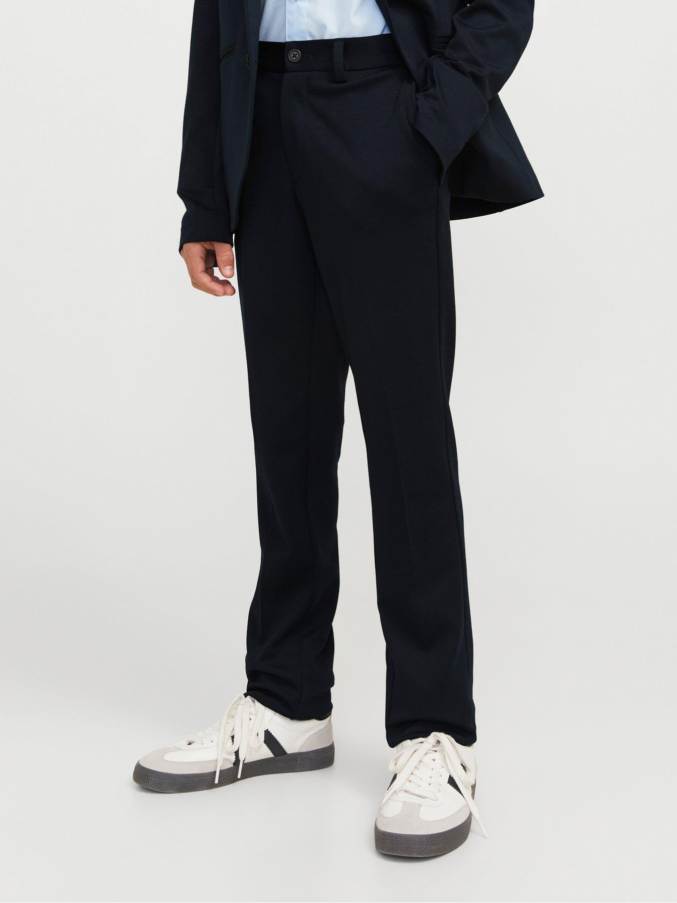 Jack & Jones Junior Boys Jaxon Jersey Suit Trousers - Dark Navy