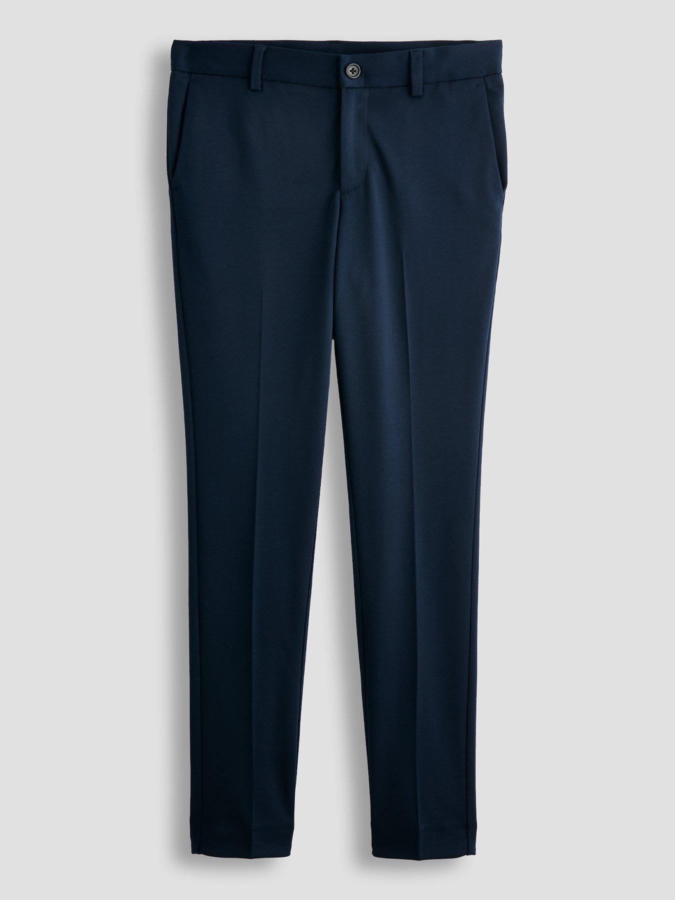 Jack & Jones Junior Boys Jaxon Jersey Suit Trousers - Dark Navy