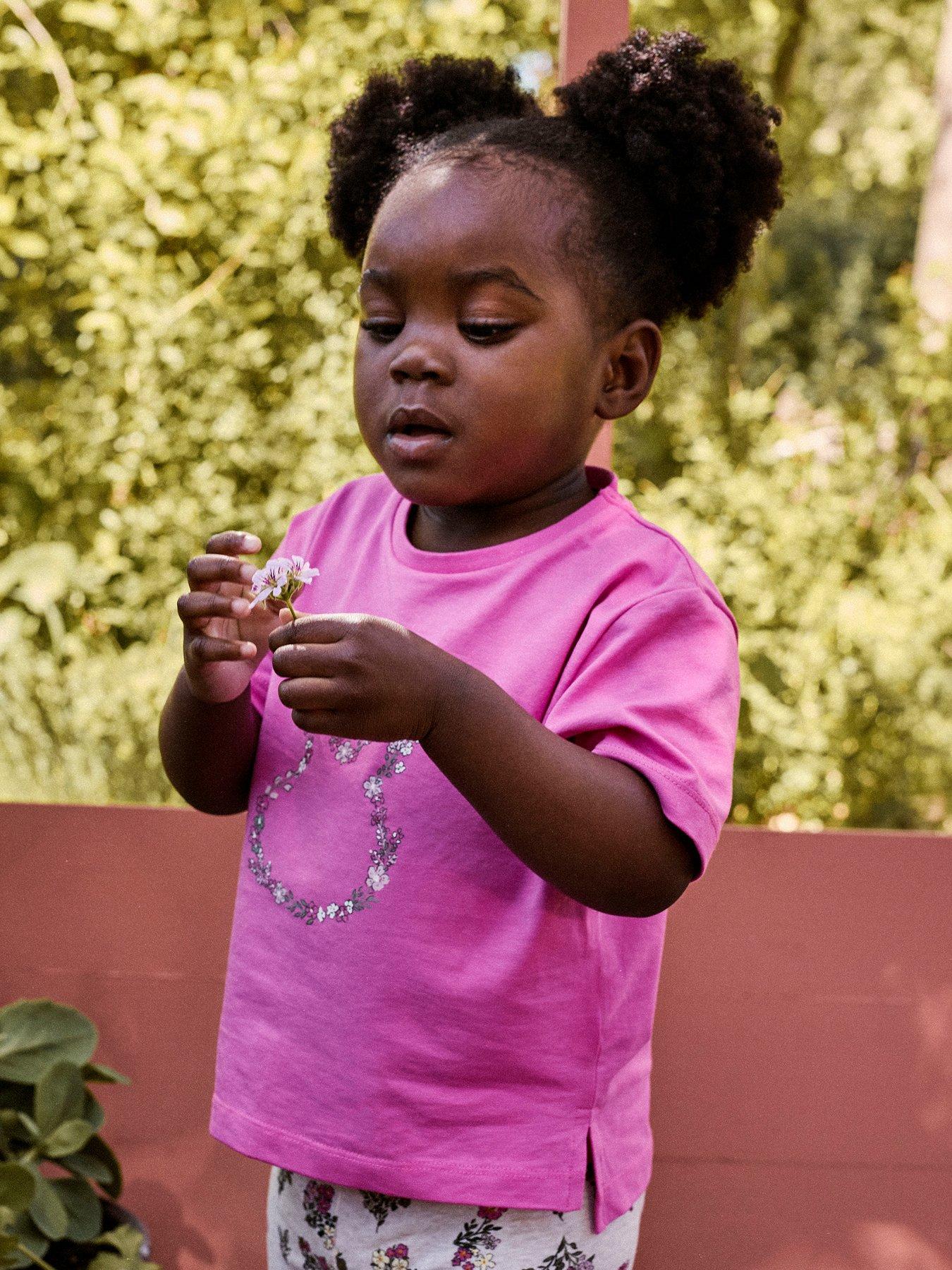 Name It Mini Girls Bunny Print Short Sleeve Tshirt - Pink