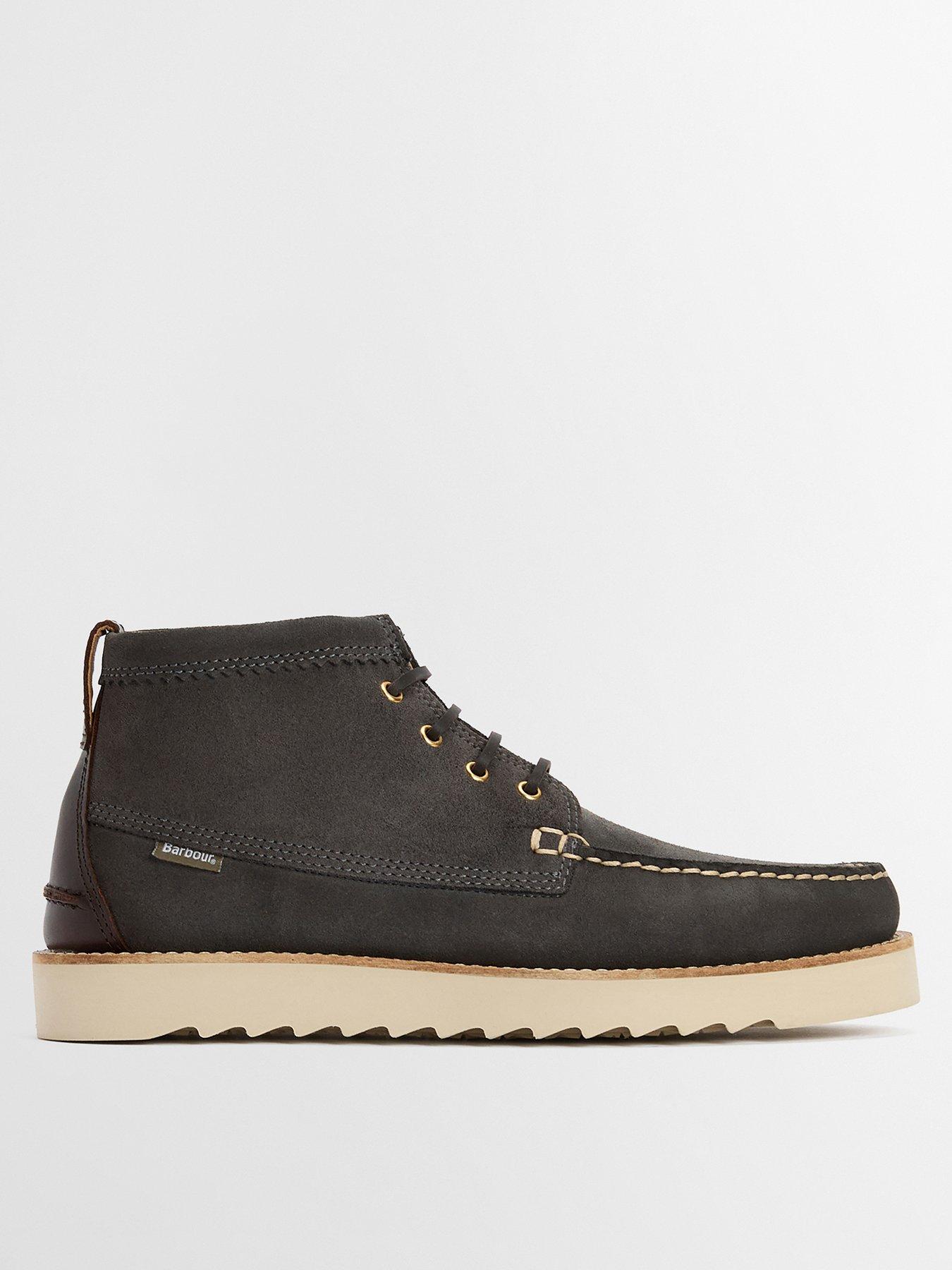 Barbour Hadston Chukka Boots - Light Grey