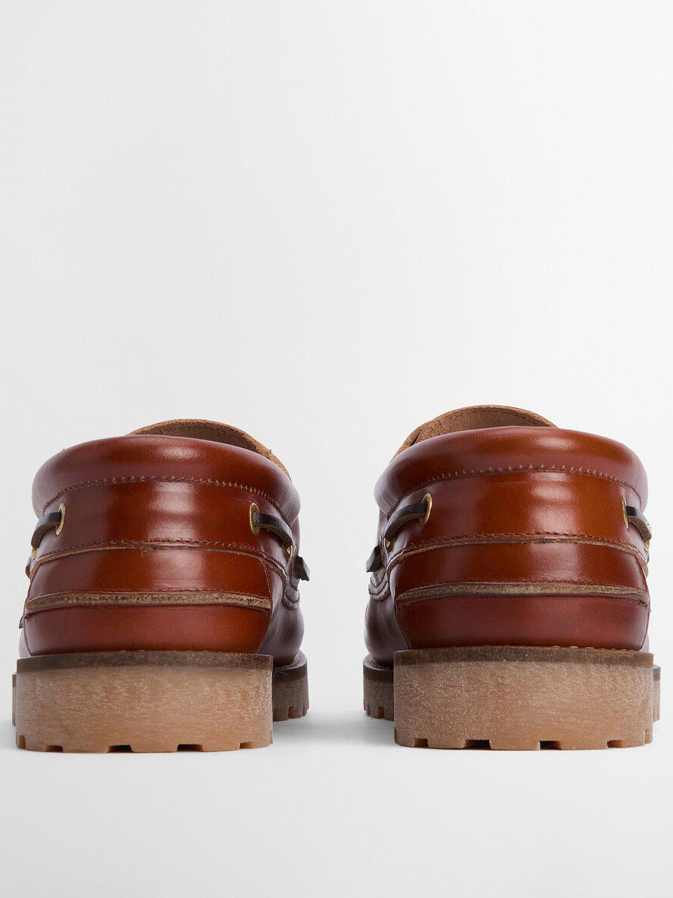 Image 3 of 5 of Barbour Deck Boat Shoes - Tan - Dark Brown