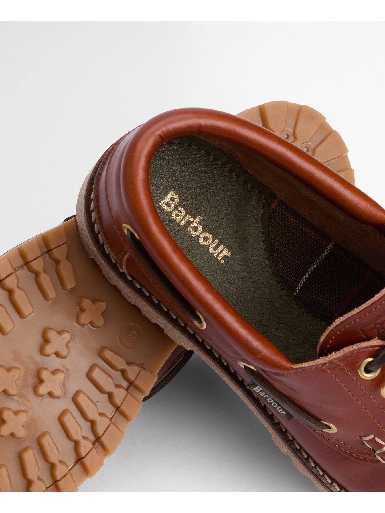 Image 5 of 5 of Barbour Deck Boat Shoes - Tan - Dark Brown