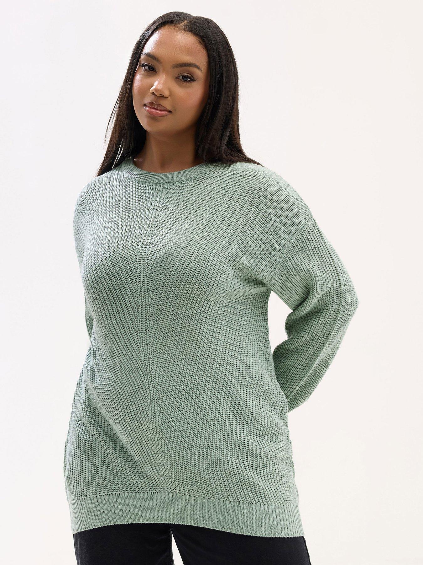 Yours Curve Essential Jumper - Green