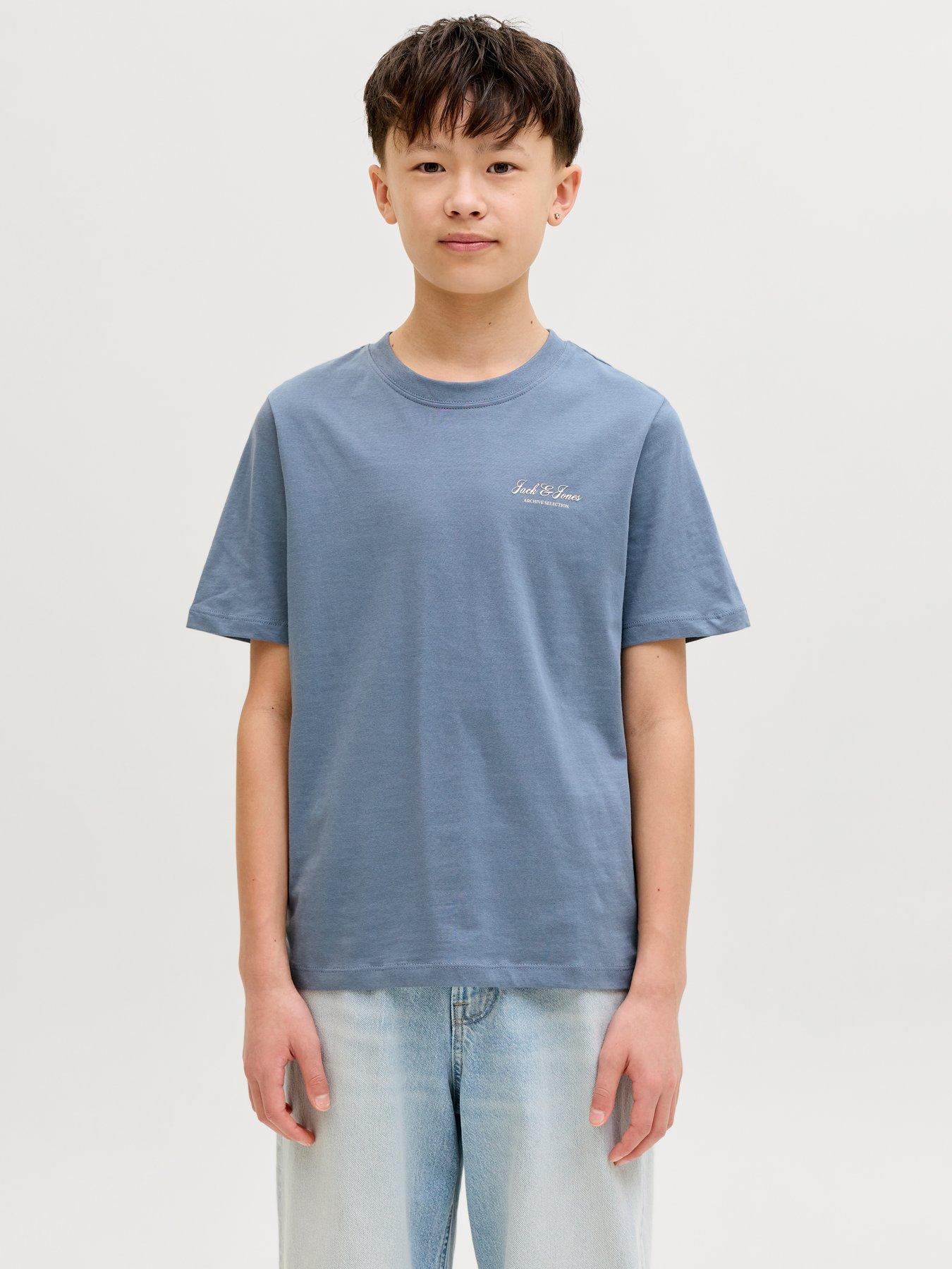 Jack & Jones Junior Boys Archive Graphic Short Sleeve Co-Ord T-shirt - Moonbeam
