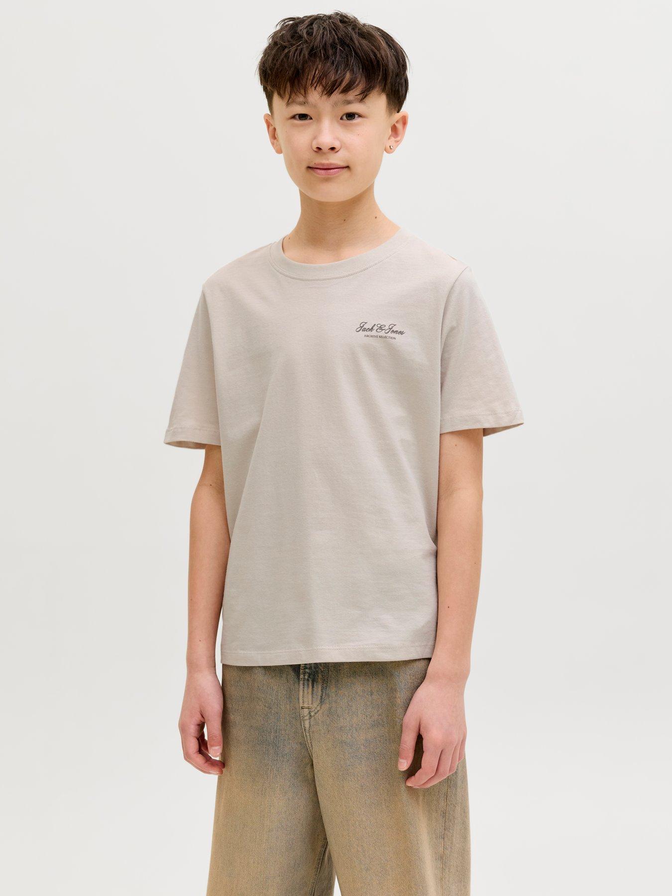 Jack & Jones Junior Boys Archive Graphic Short Sleeve Co-Ord T-shirt - Moonbeam