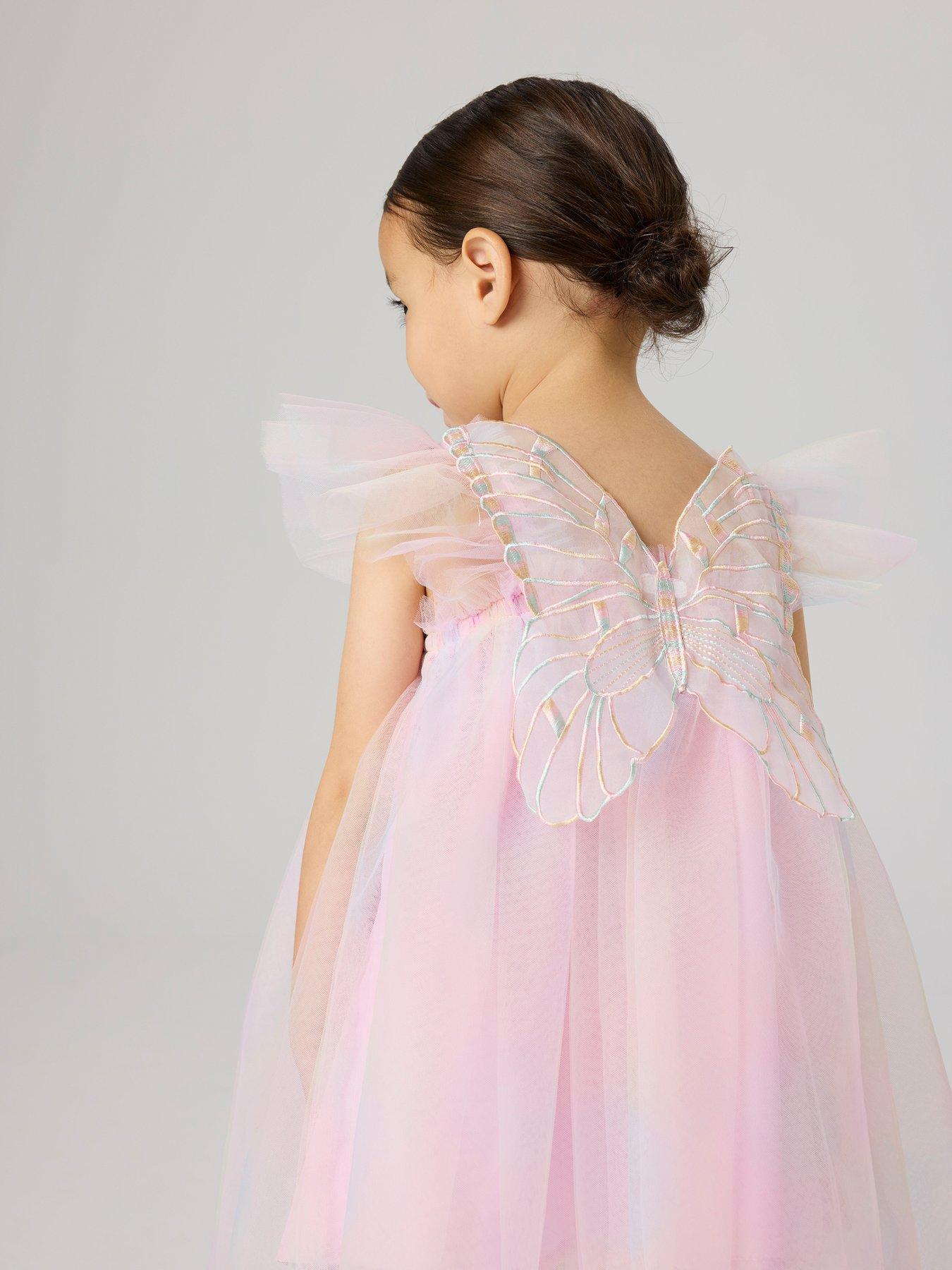 Name It Mini Girls Rainbow Fairy Wings Dress - Light Pink