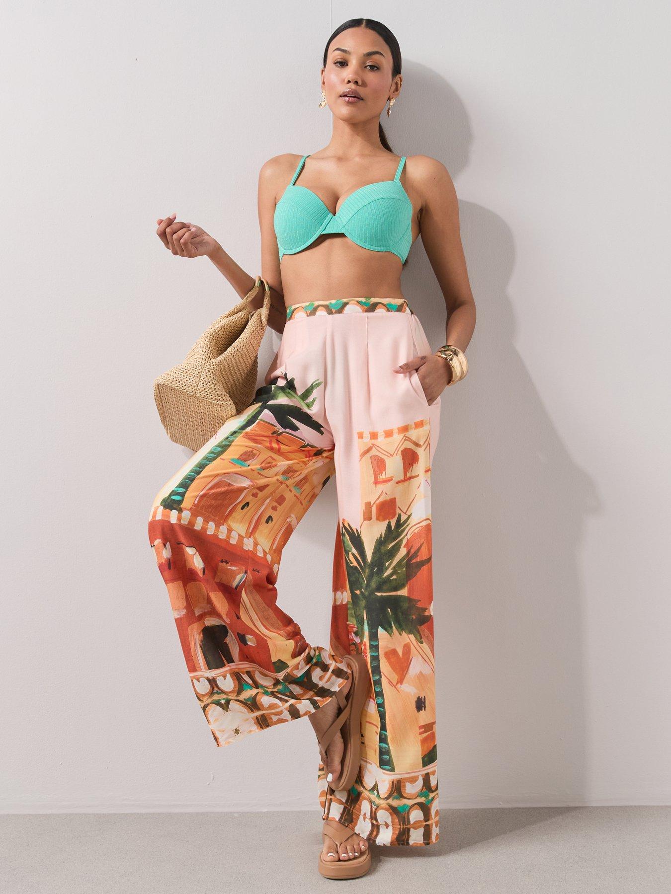 The Very Collection Printed Beach Trousers - Multi