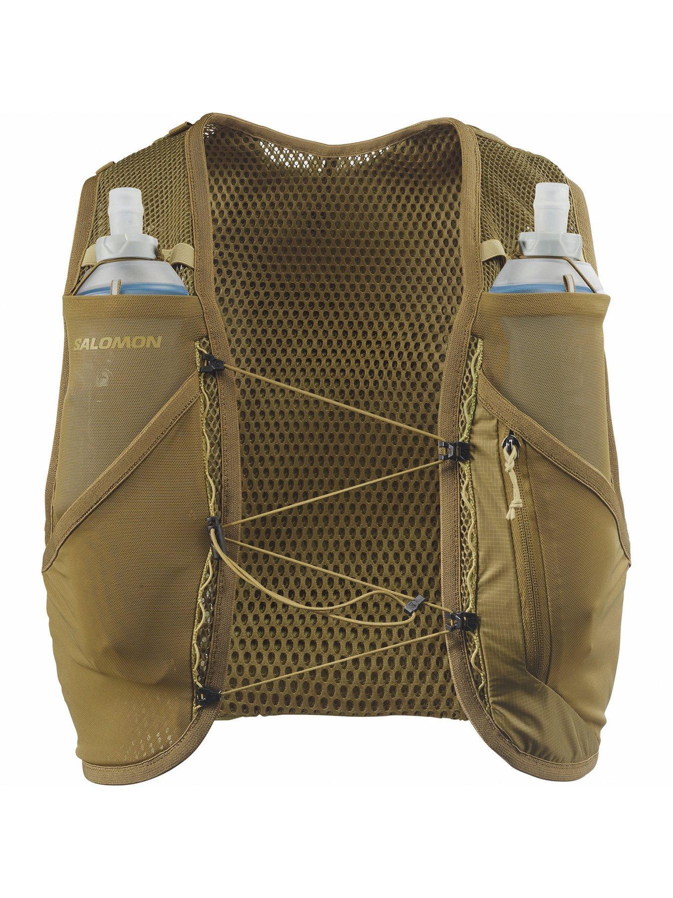 Image 3 of 4 of Salomon Adults Unisex Running Active Skin 4 Hydration Vest Set - Brilliant Olive