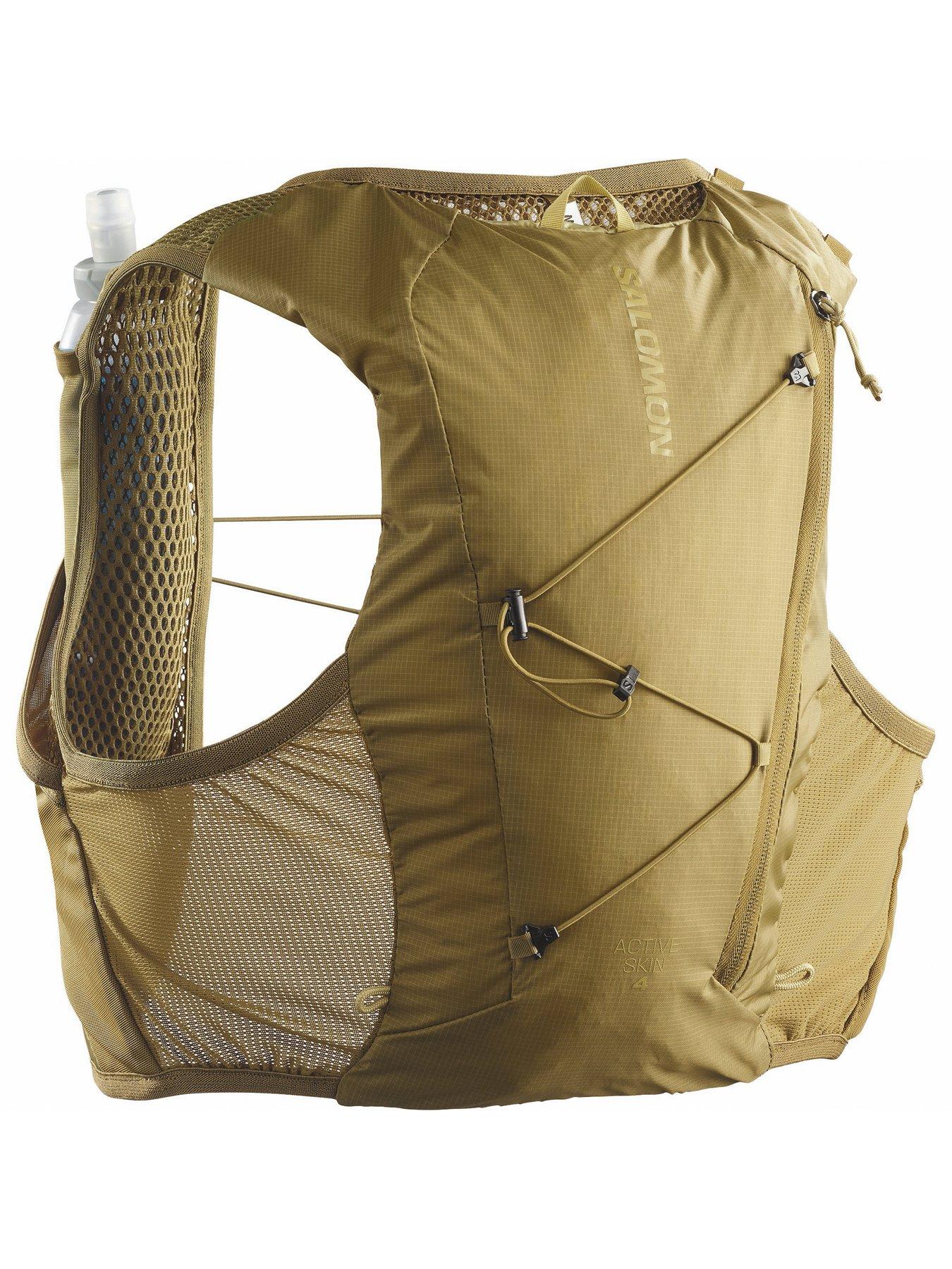 Image 4 of 4 of Salomon Adults Unisex Running Active Skin 4 Hydration Vest Set - Brilliant Olive