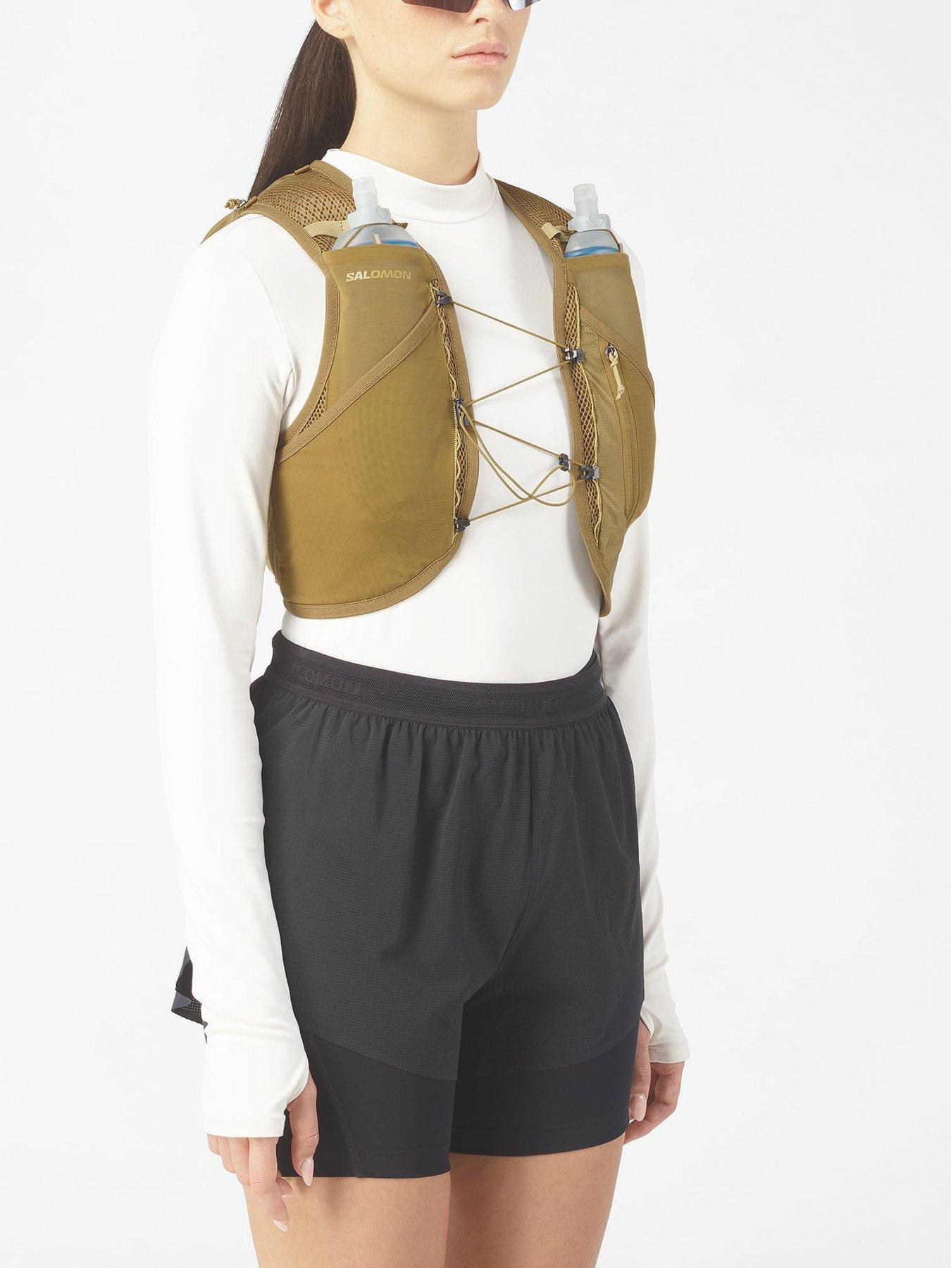 Salomon Adults Unisex Running Active Skin 8 Hydration Vest Set - Brilliant Olive