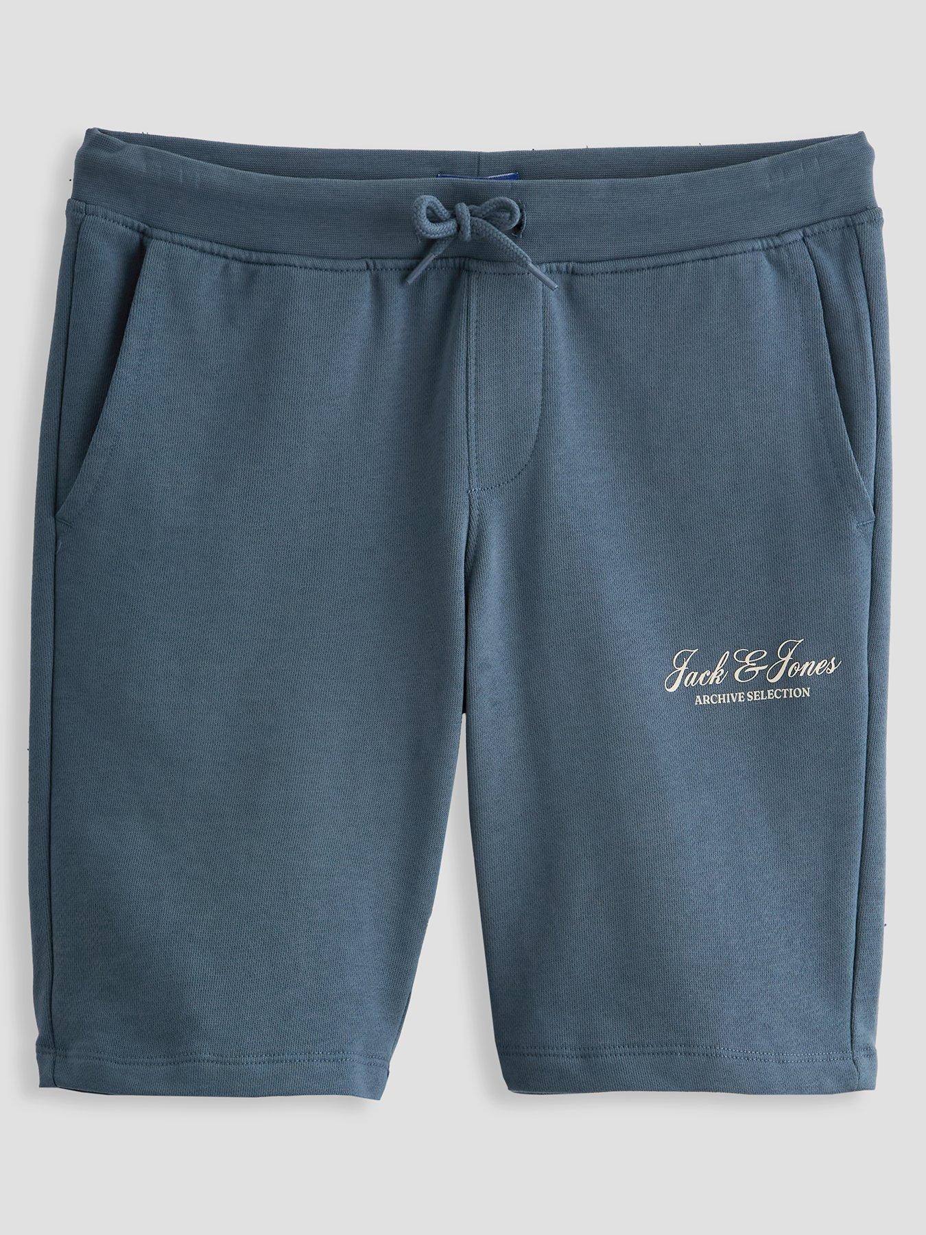 Image 1 of 4 of Jack & Jones Junior Boys Gordon Archive Sweat Co-Ord Shorts - Blue Mirage