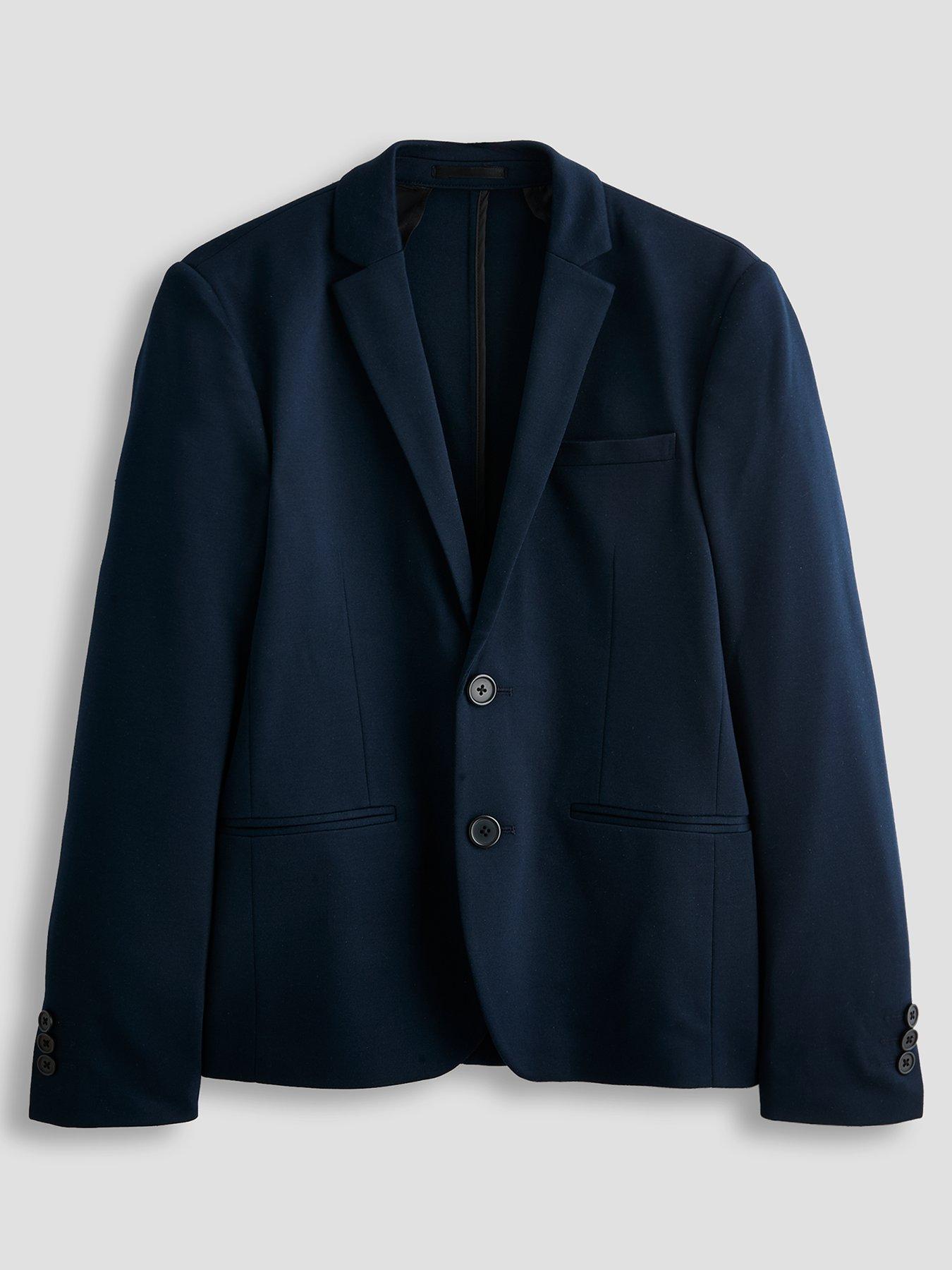 Jack & Jones Junior Boys Jaxon Jersey Suit Blazer - Dark Navy