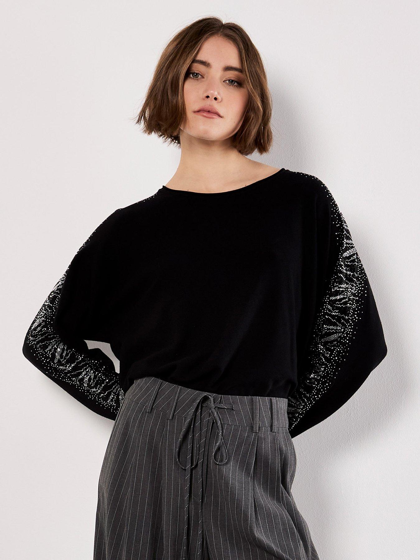 Apricot Apricot Snake Sparkle Arm Jumper