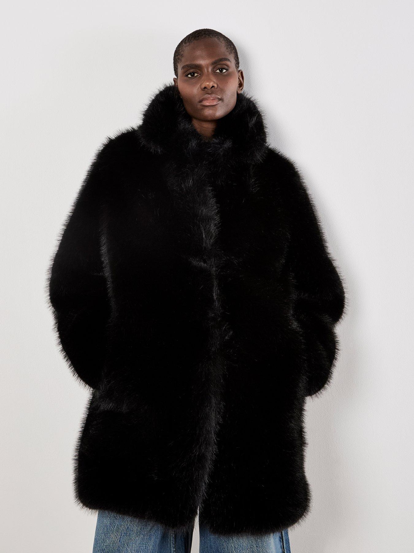 Apricot Apricot Fur Collar Lingline Coat