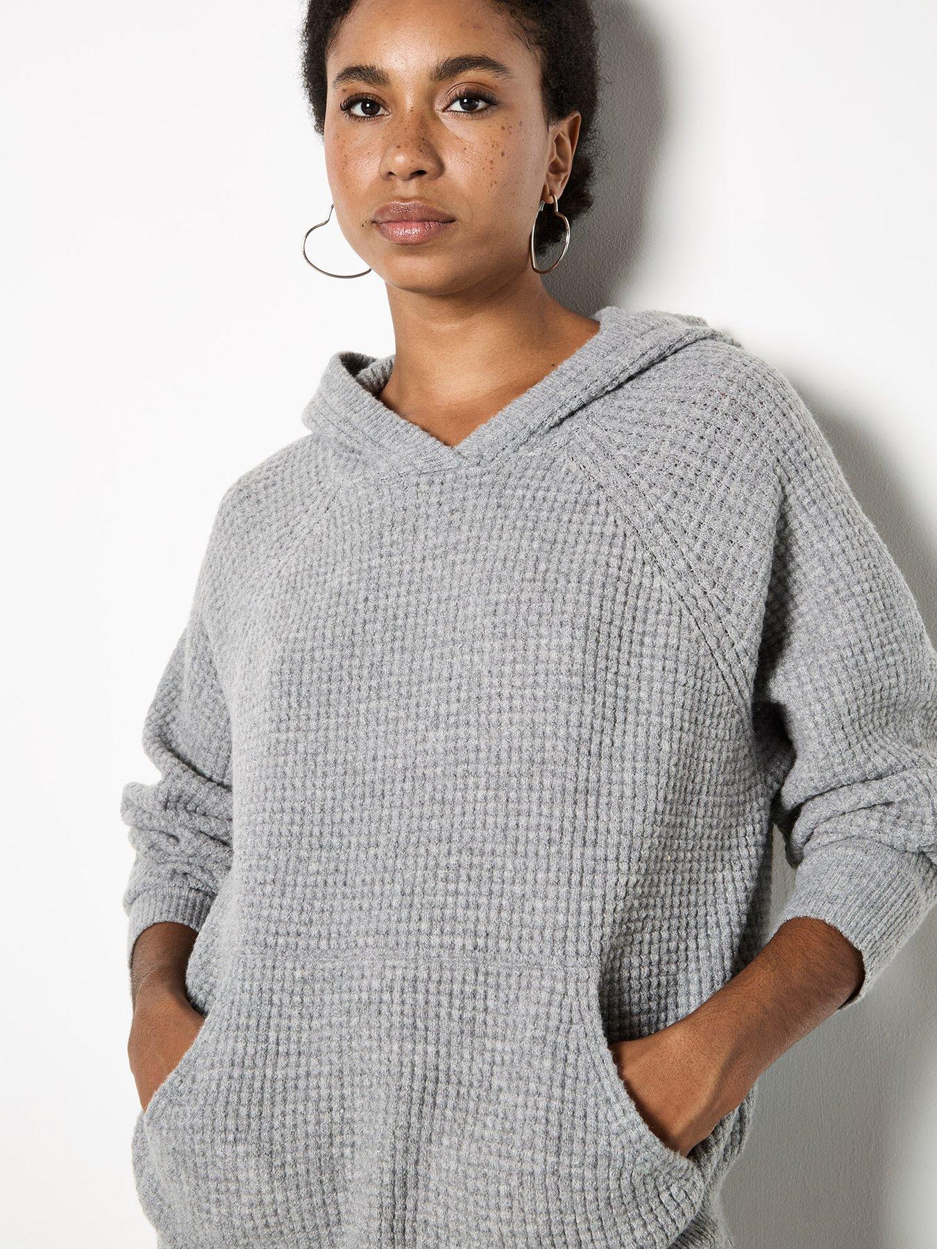 Apricot Apricot Waffle Knitted Hoodie