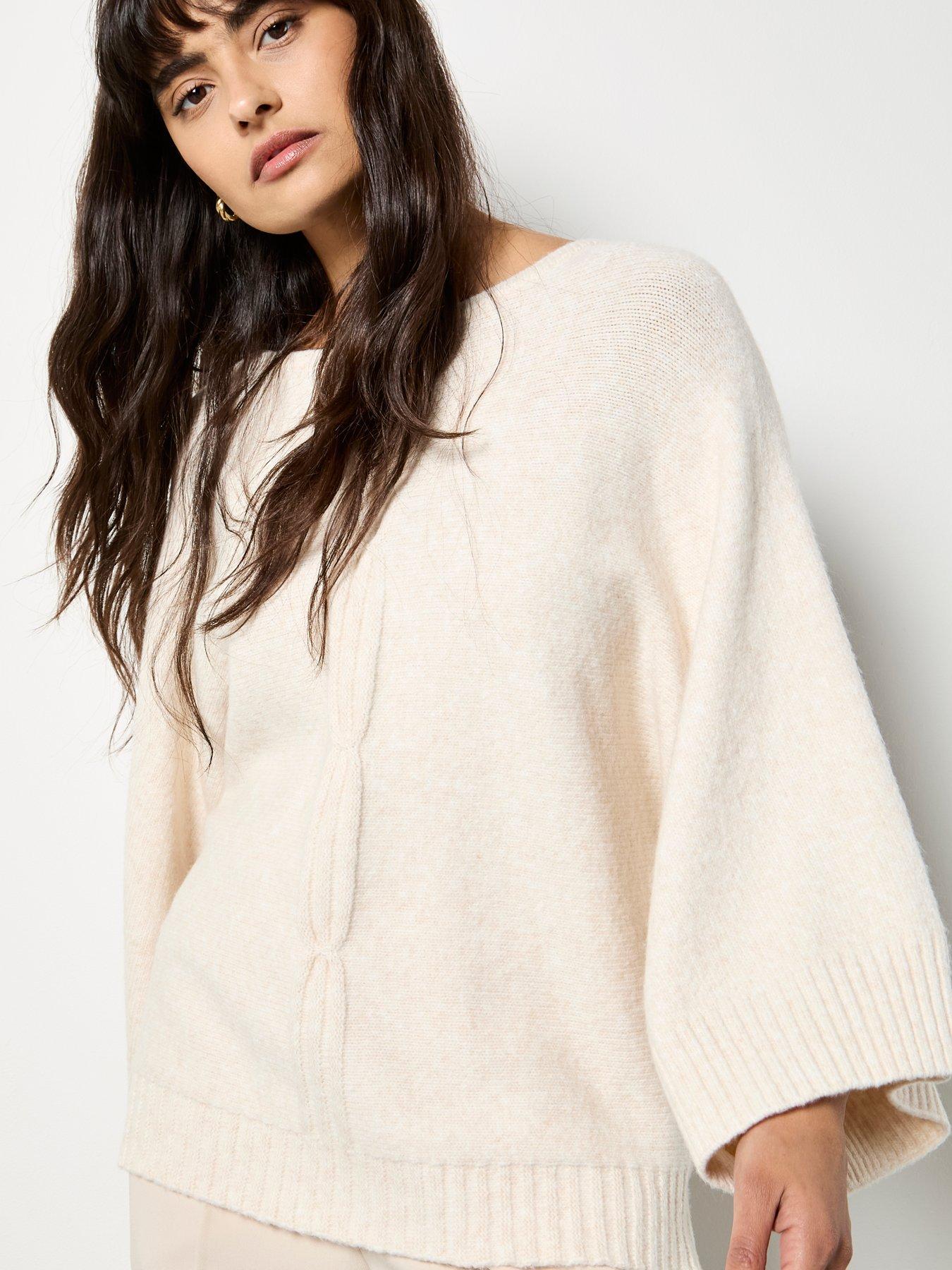 Apricot Oversized Cape Jumper