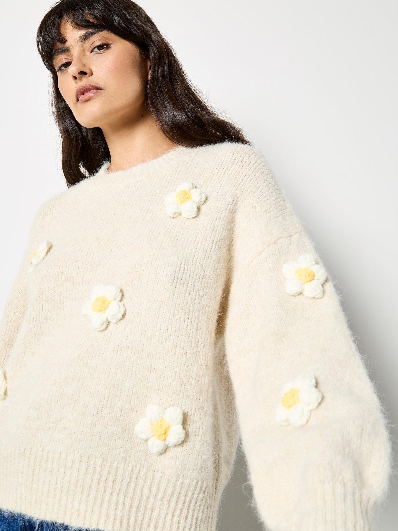 Apricot Apricot 3d Daisy Oversized Jumper