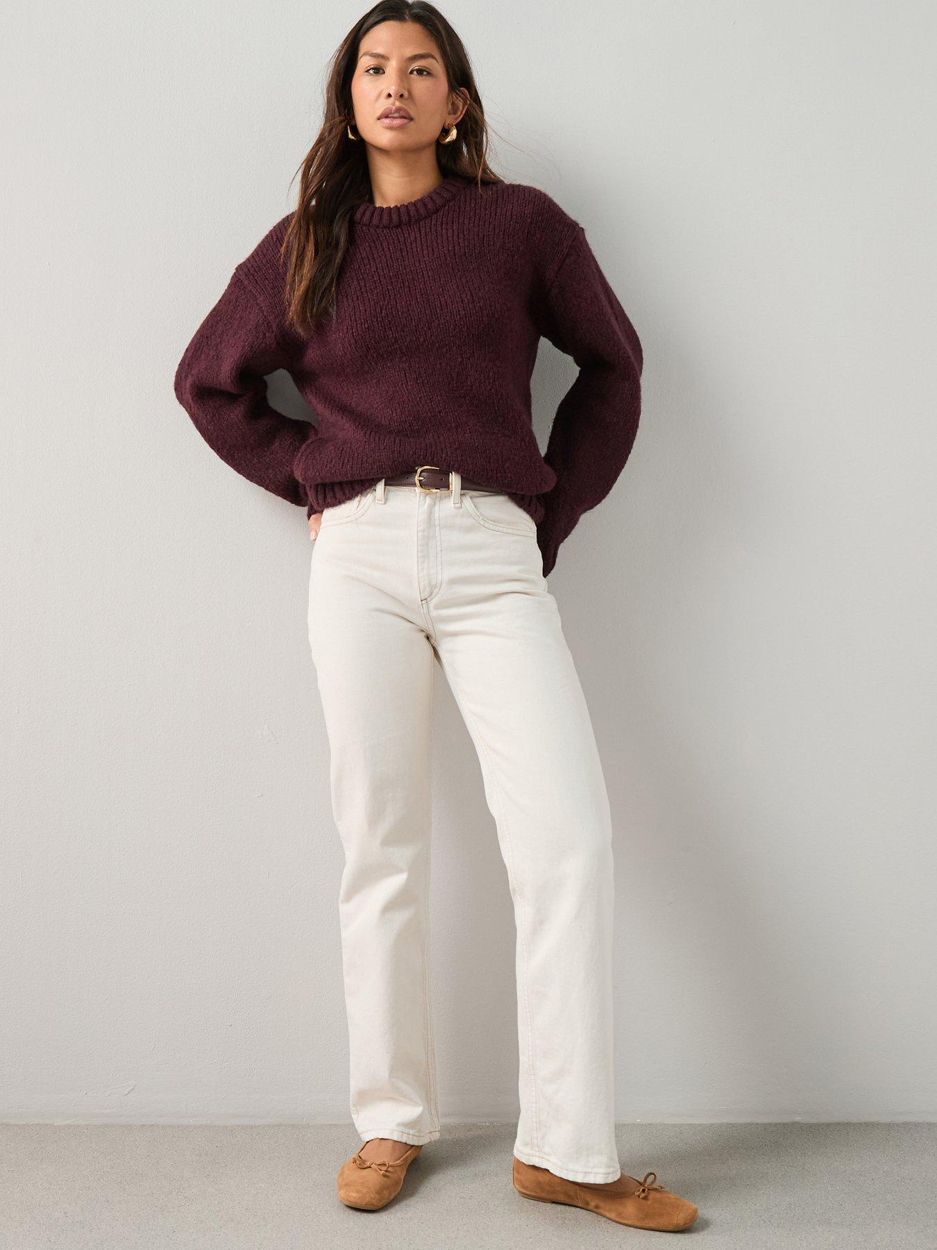 Image 3 of 6 of The Very Collection Relaxed Straight Jeans - Beige