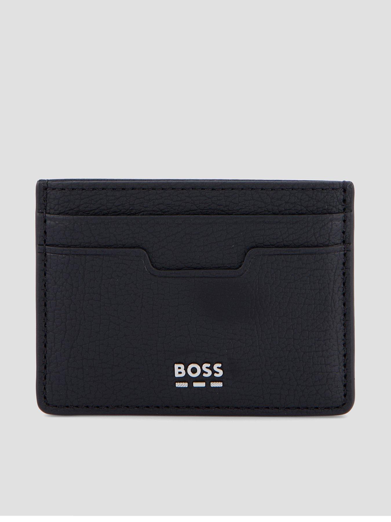 BOSS Lewys Leather Card Holder - Black