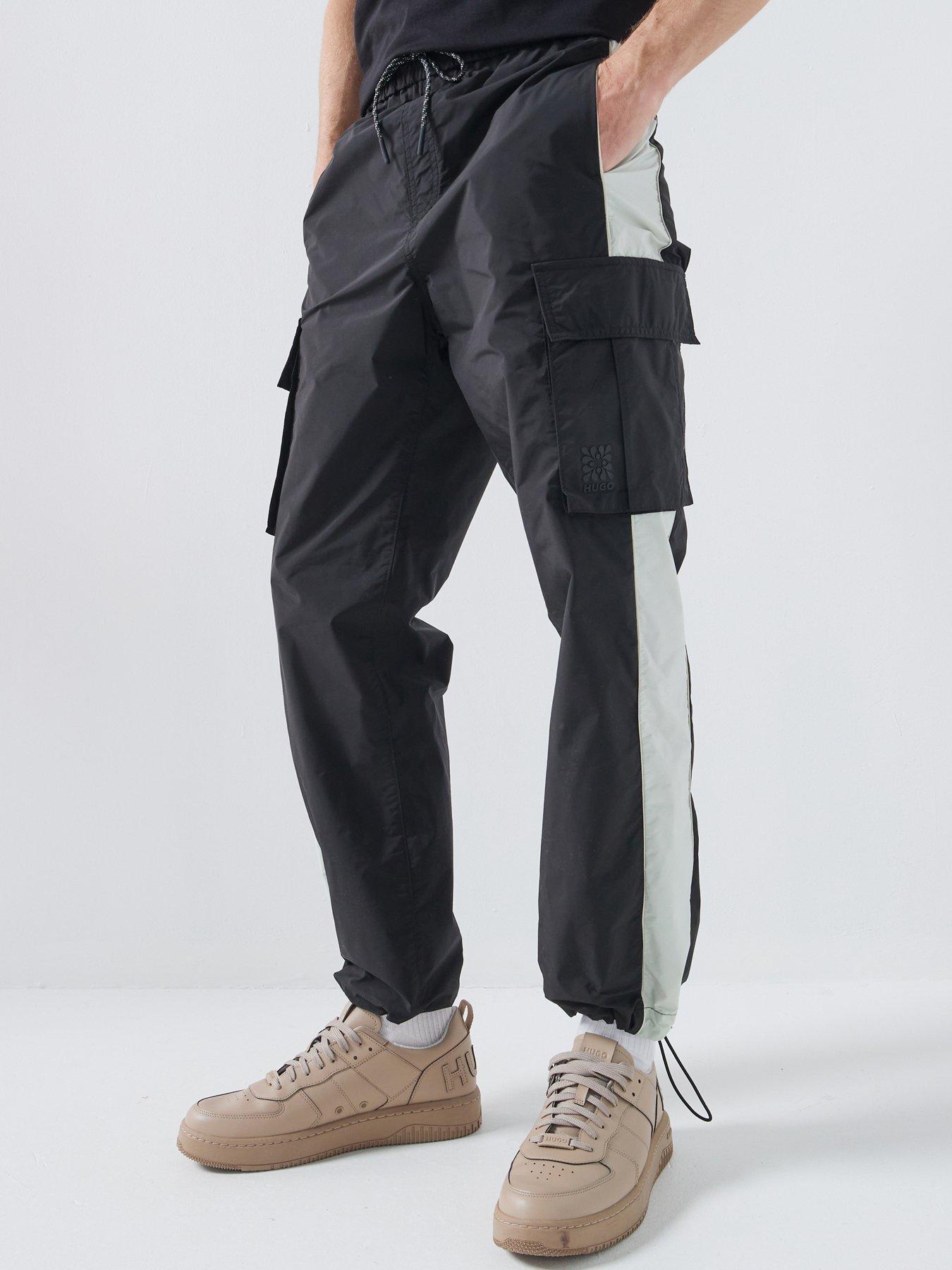 HUGO Colas262 Straight Fit Cargo Trousers - Black