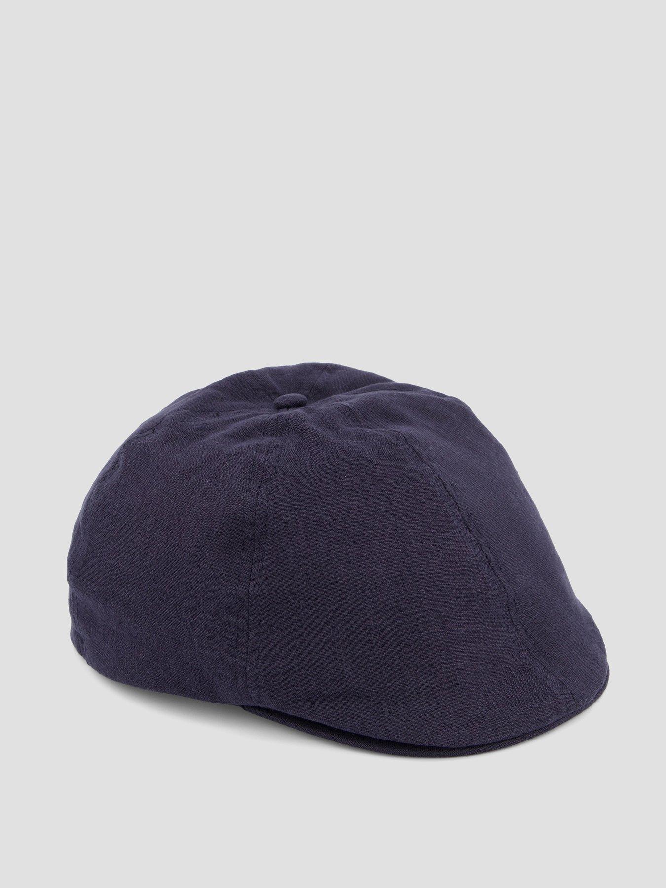 Image 2 of 4 of BOSS Trystan Linen Flat Cap - Navy