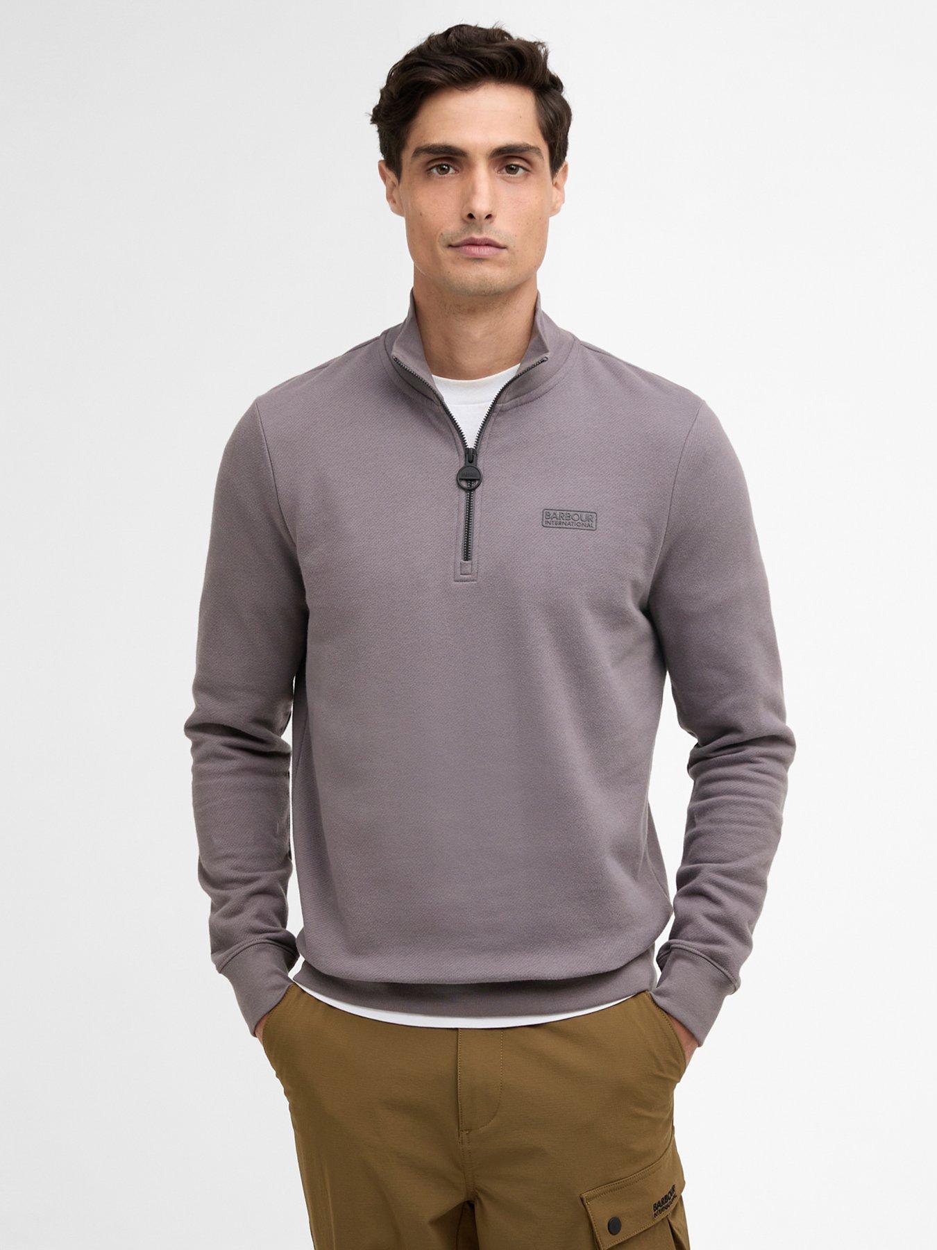 Barbour International Essential Half Zip Sweatshirt - Purple