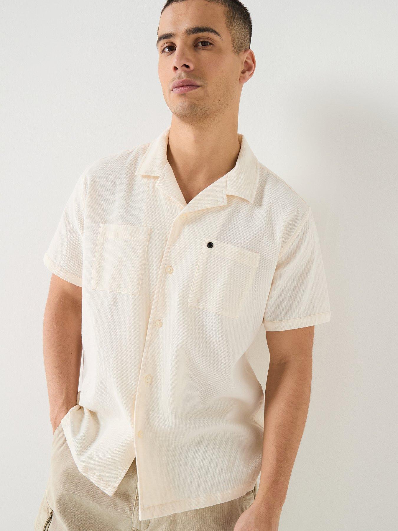 Barbour International Wayback Waffle Relaxed Shirt - White