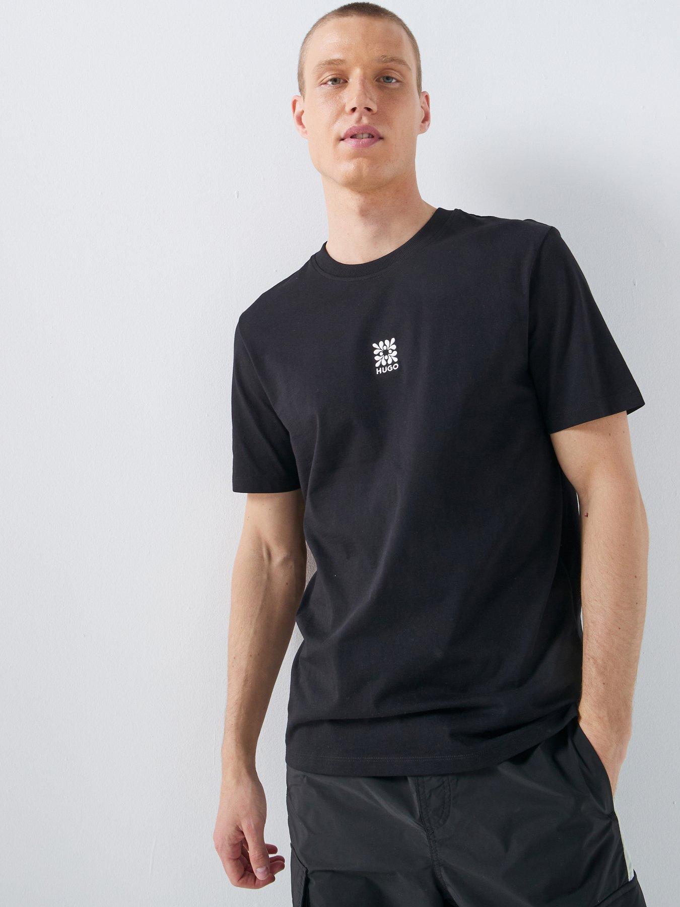 Image 1 of 5 of HUGO Darusi Centre Logo Regular Fit T-Shirt - Black