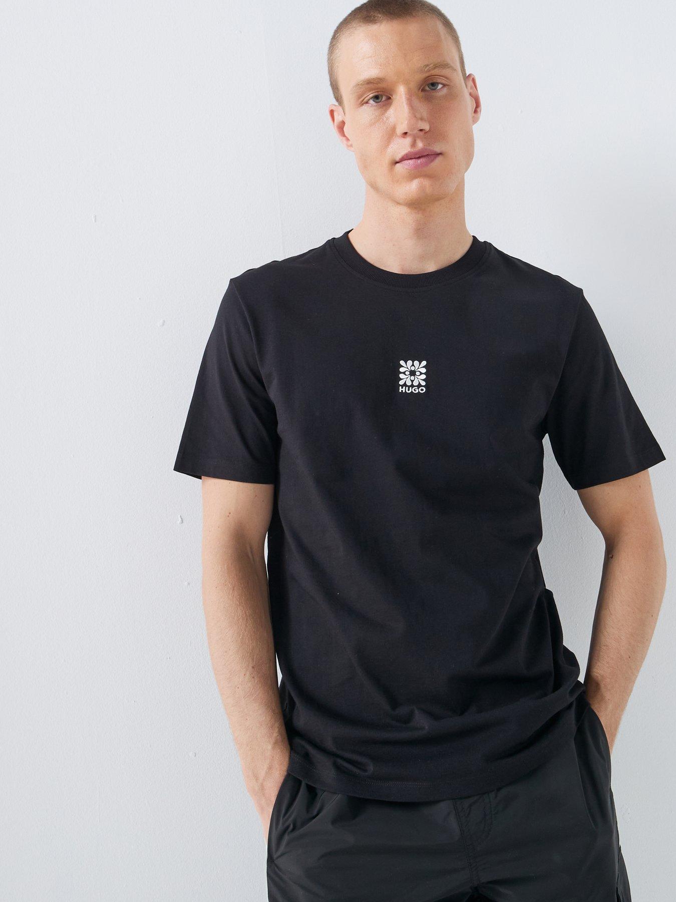 Image 5 of 5 of HUGO Darusi Centre Logo Regular Fit T-Shirt - Black