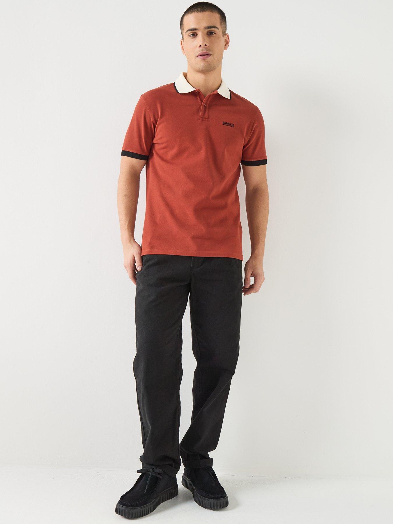 Image 3 of 4 of Barbour International Howall Tailored Polo Shirt - Dark Orange