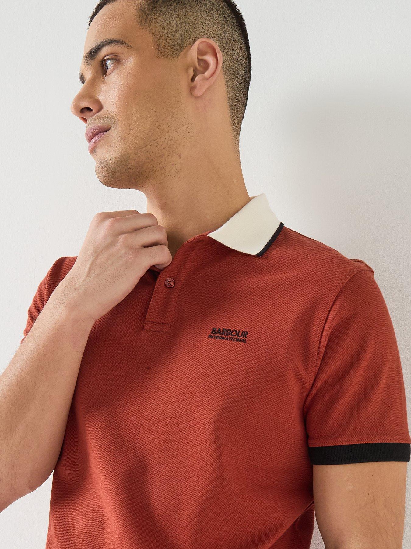 Image 4 of 4 of Barbour International Howall Tailored Polo Shirt - Dark Orange