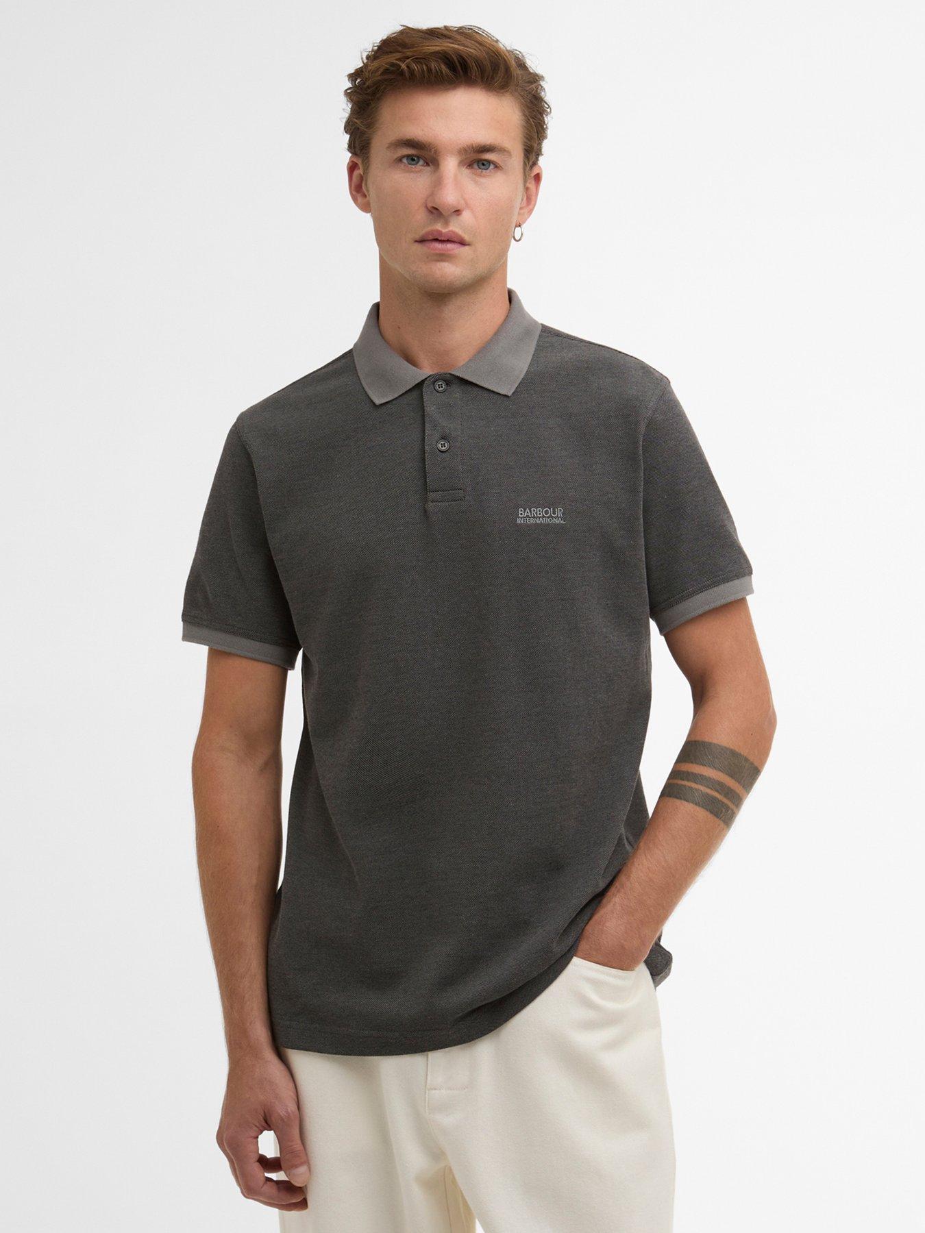 Barbour International Cowley Tailored Oxford Polo Shirt - dark Grey