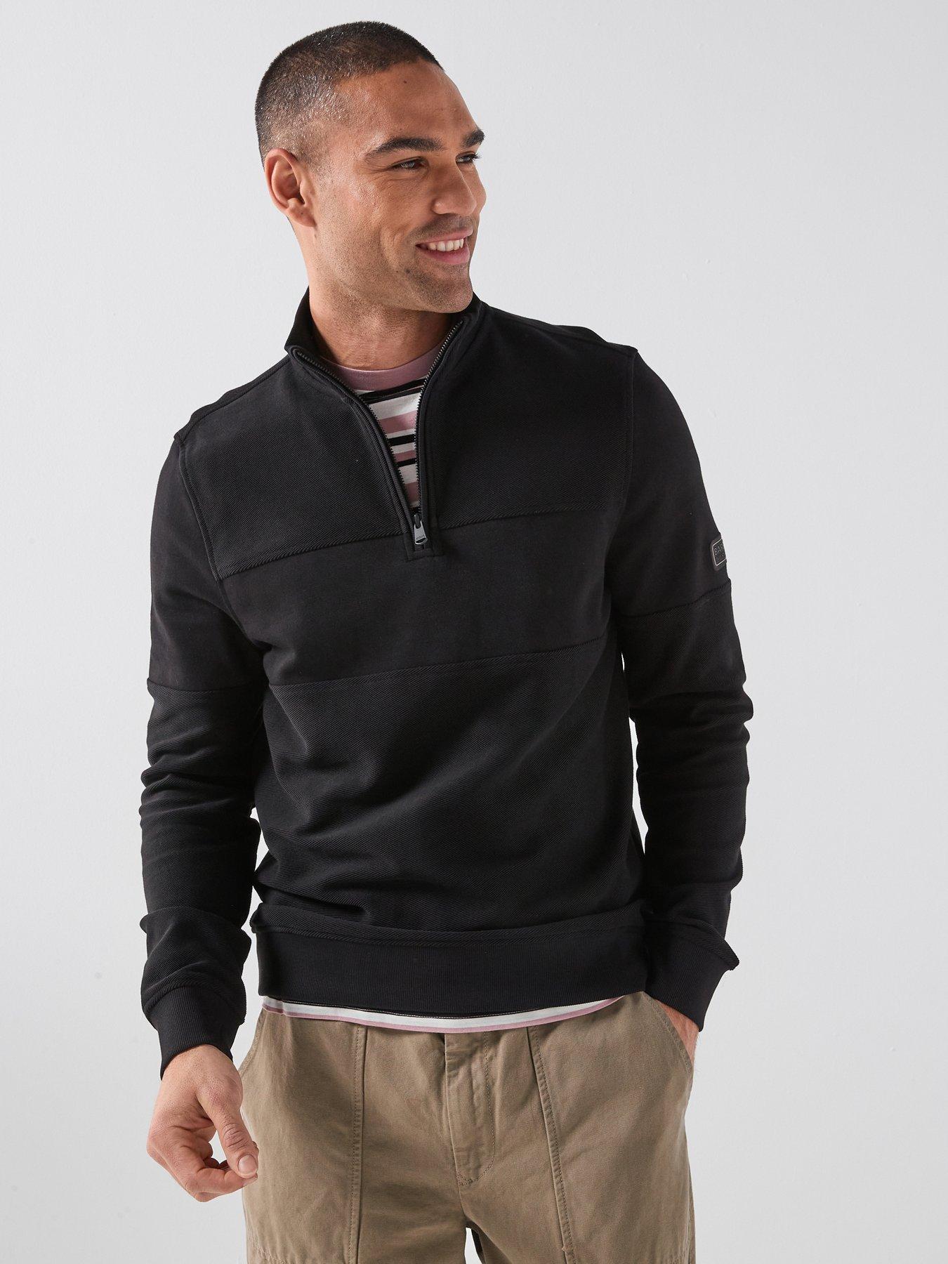 Barbour International Kaspian Half Zip Sweatshirt - Black